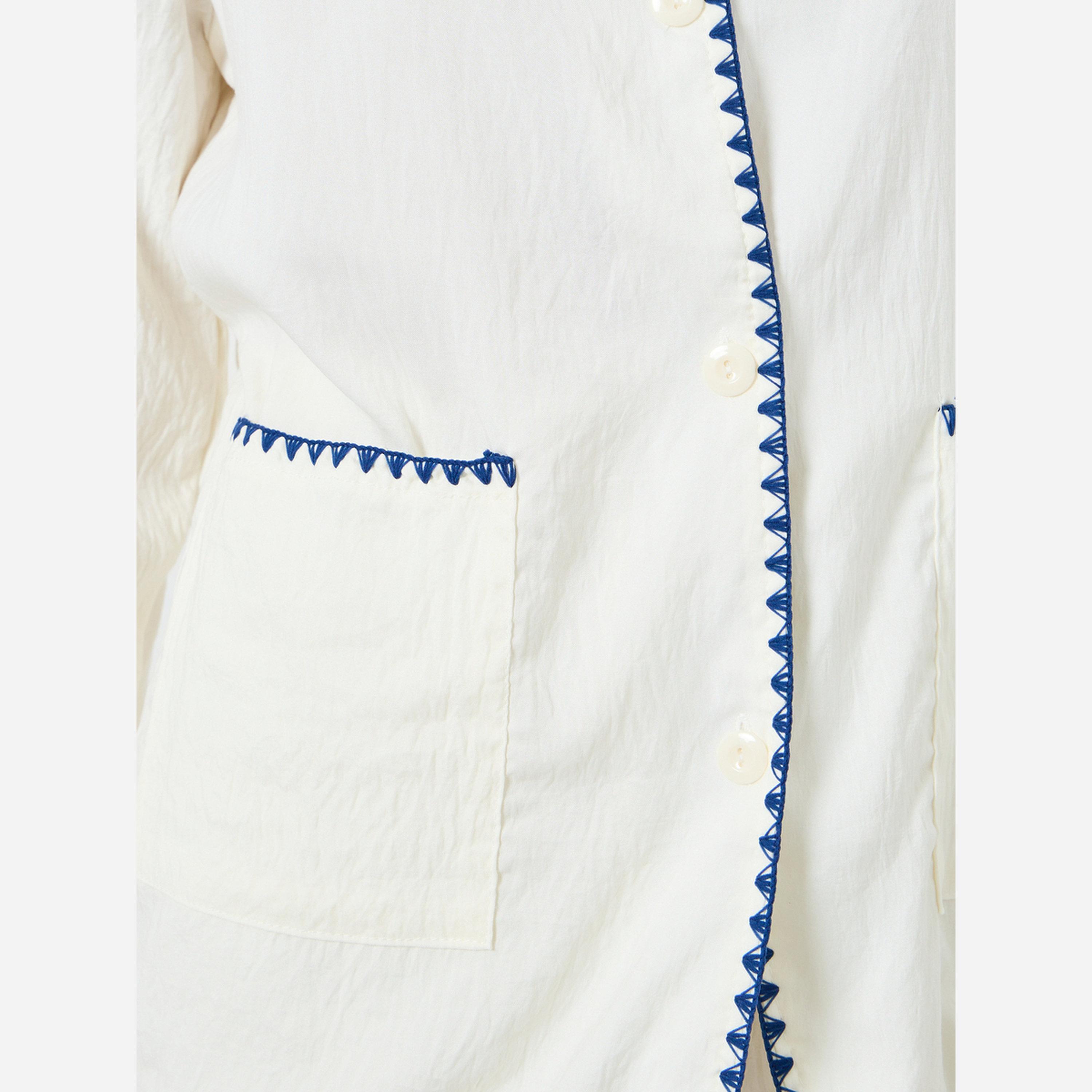 ستايلي - بيجاما طويل مكون من قميص وبنطال بلونين متناقضين-women-clothing-nightwear-pyjamas-longsets-image-6