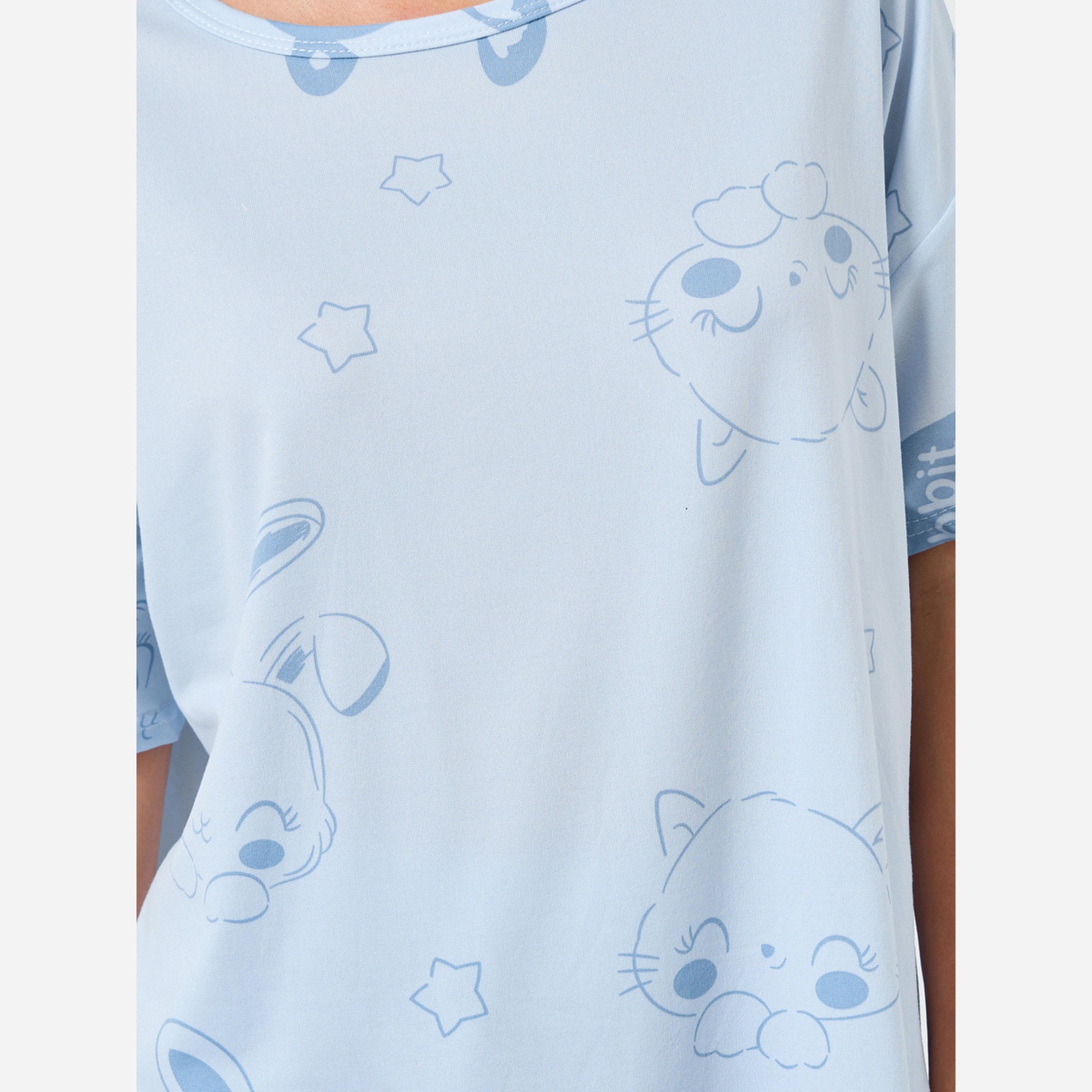 ستايلي - بيجاما بطبعة-women-clothing-nightwear-pyjamas-shortsets-image-5