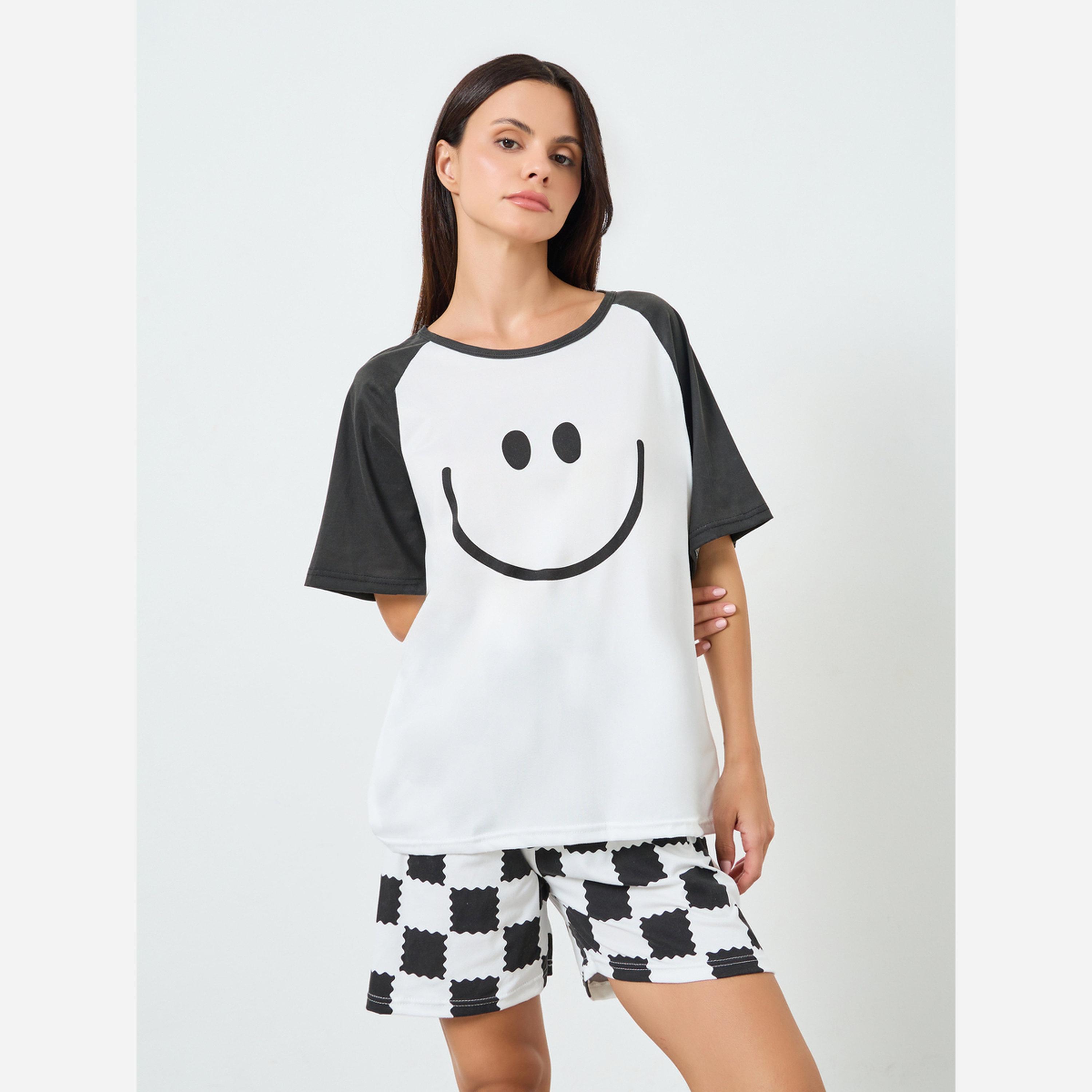 ستايلي - بيجاما بطبعة-women-clothing-nightwear-pyjamas-shortsets-image-1