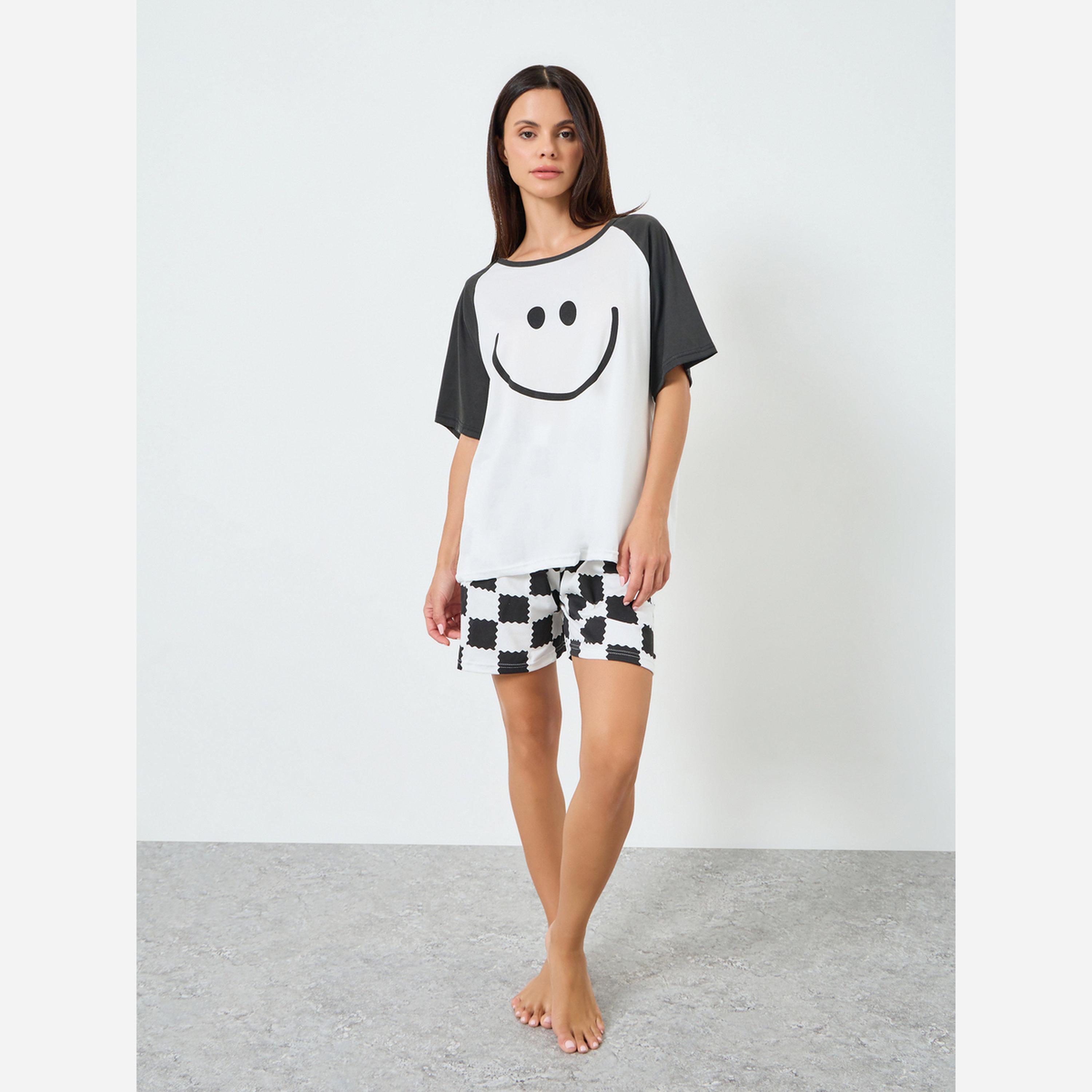 ستايلي - بيجاما بطبعة-women-clothing-nightwear-pyjamas-shortsets-image-2