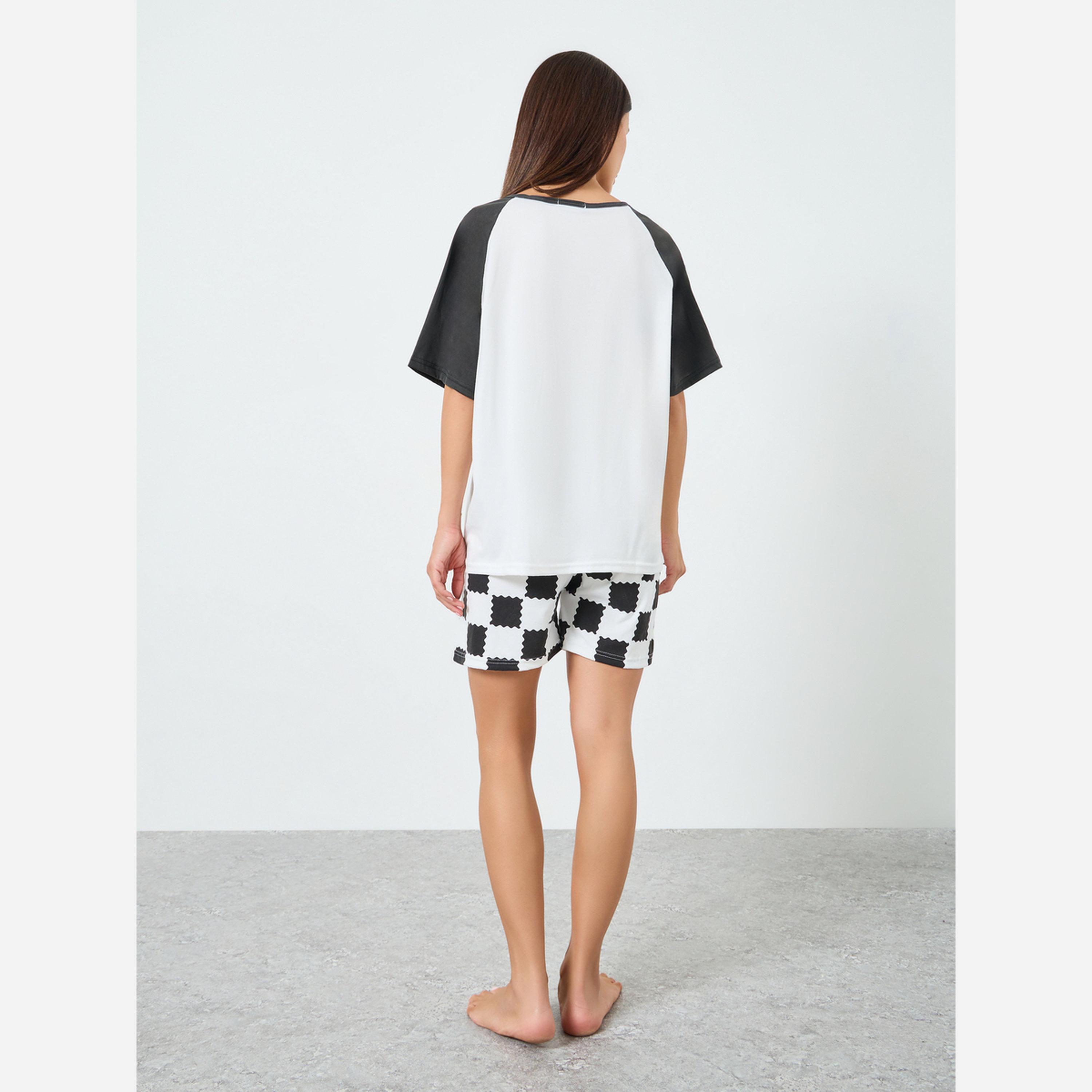 ستايلي - بيجاما بطبعة-women-clothing-nightwear-pyjamas-shortsets-image-3