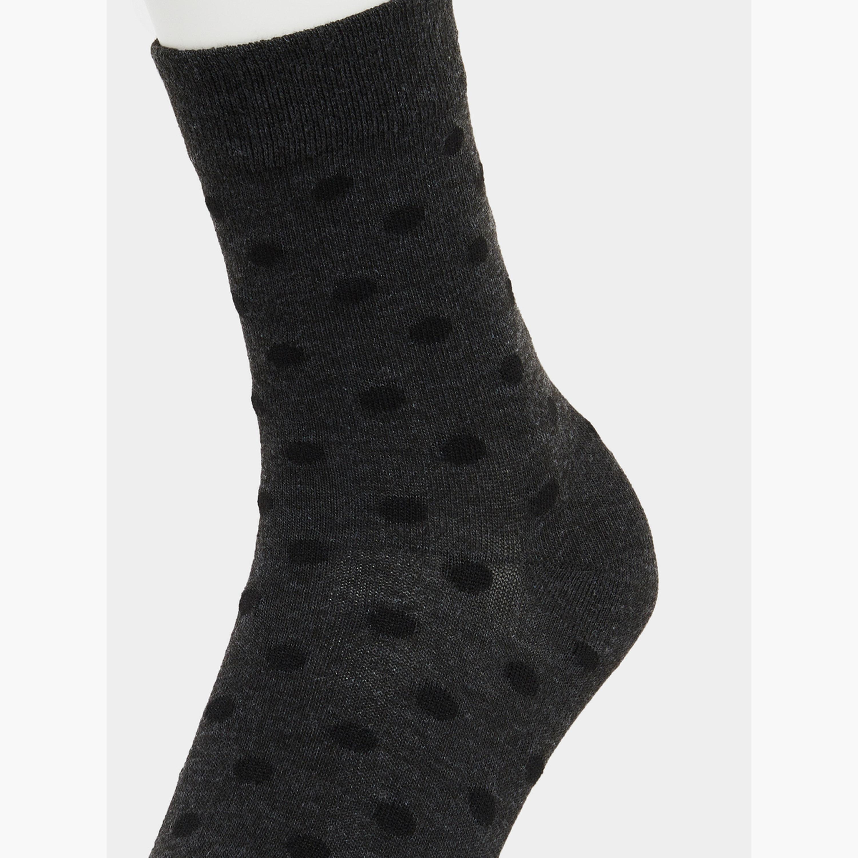 Styli Pack of 2 - Heart Print Crew Socks-women-socksandstockings-image-5