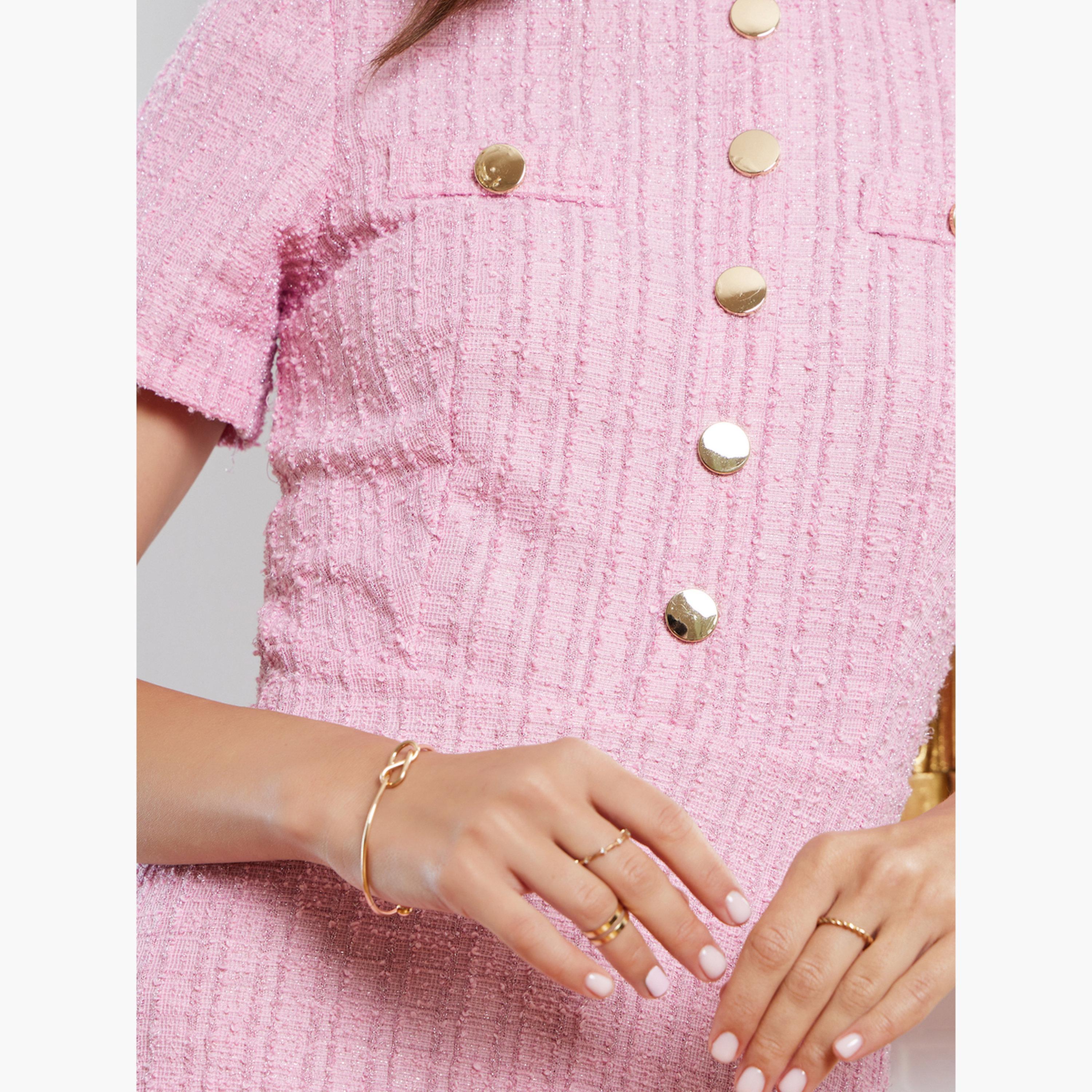 Styli Women Tweed Look Midi Dress-women-clothing-dresses-image-5
