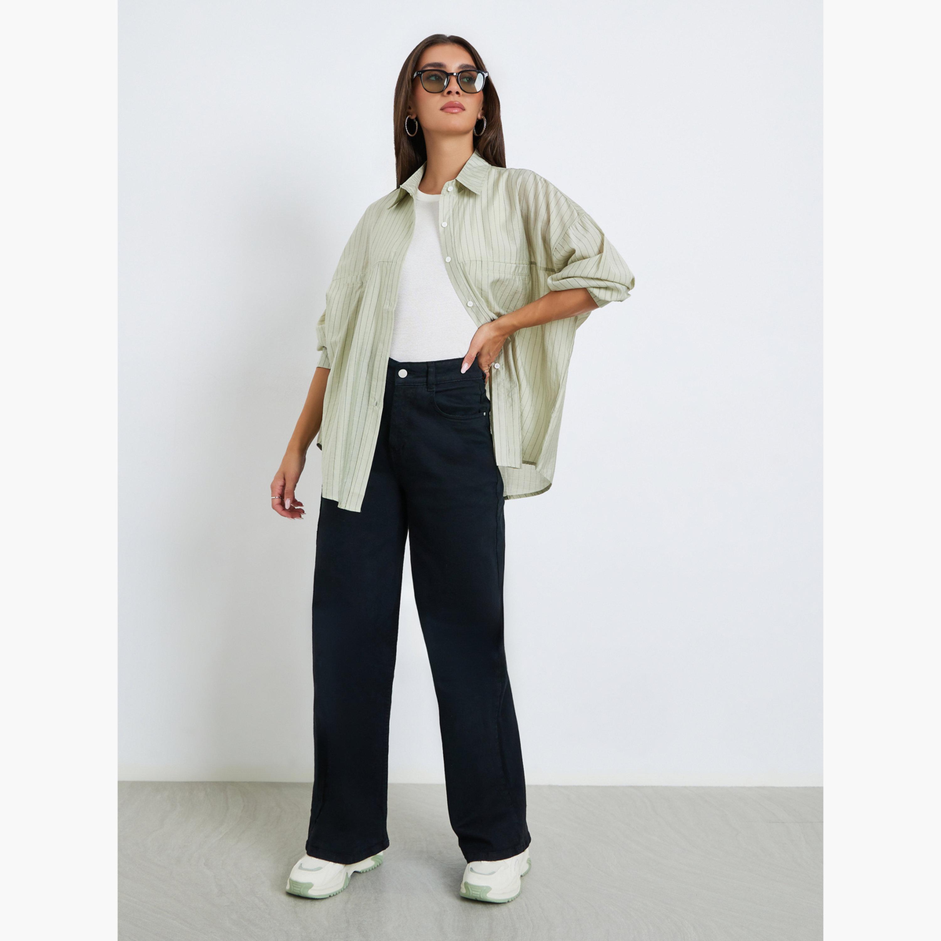 قميص بقصة واسعة ومخطط-women-clothing-shirtsandblouses-shirts-image-2