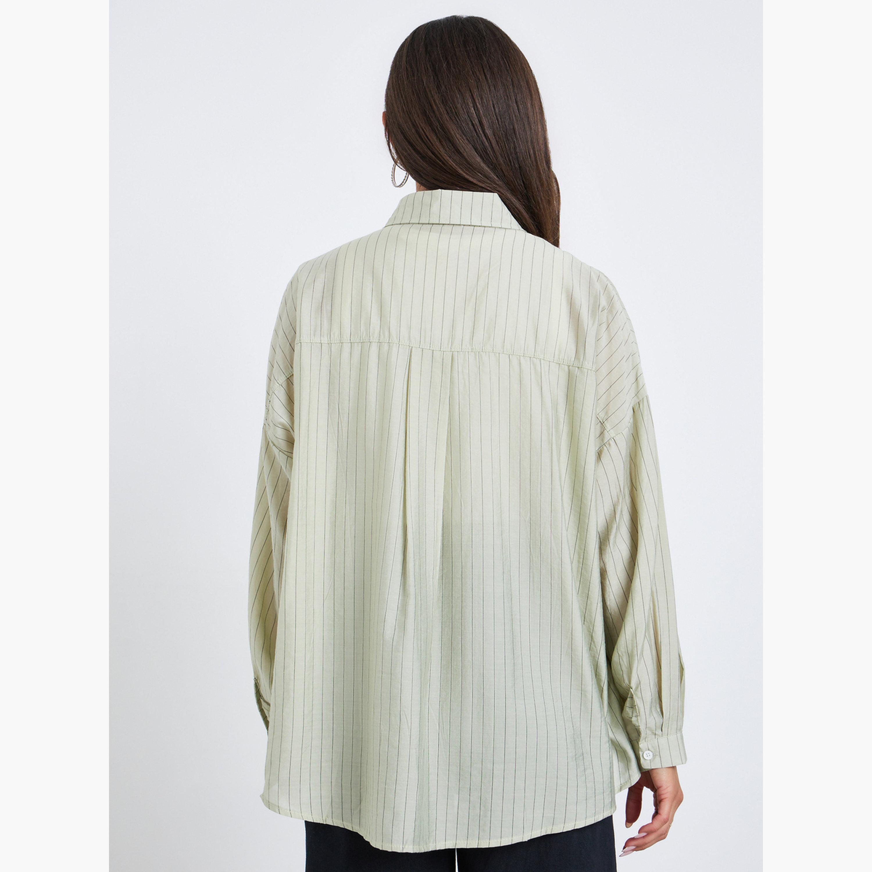 قميص بقصة واسعة ومخطط-women-clothing-shirtsandblouses-shirts-image-5