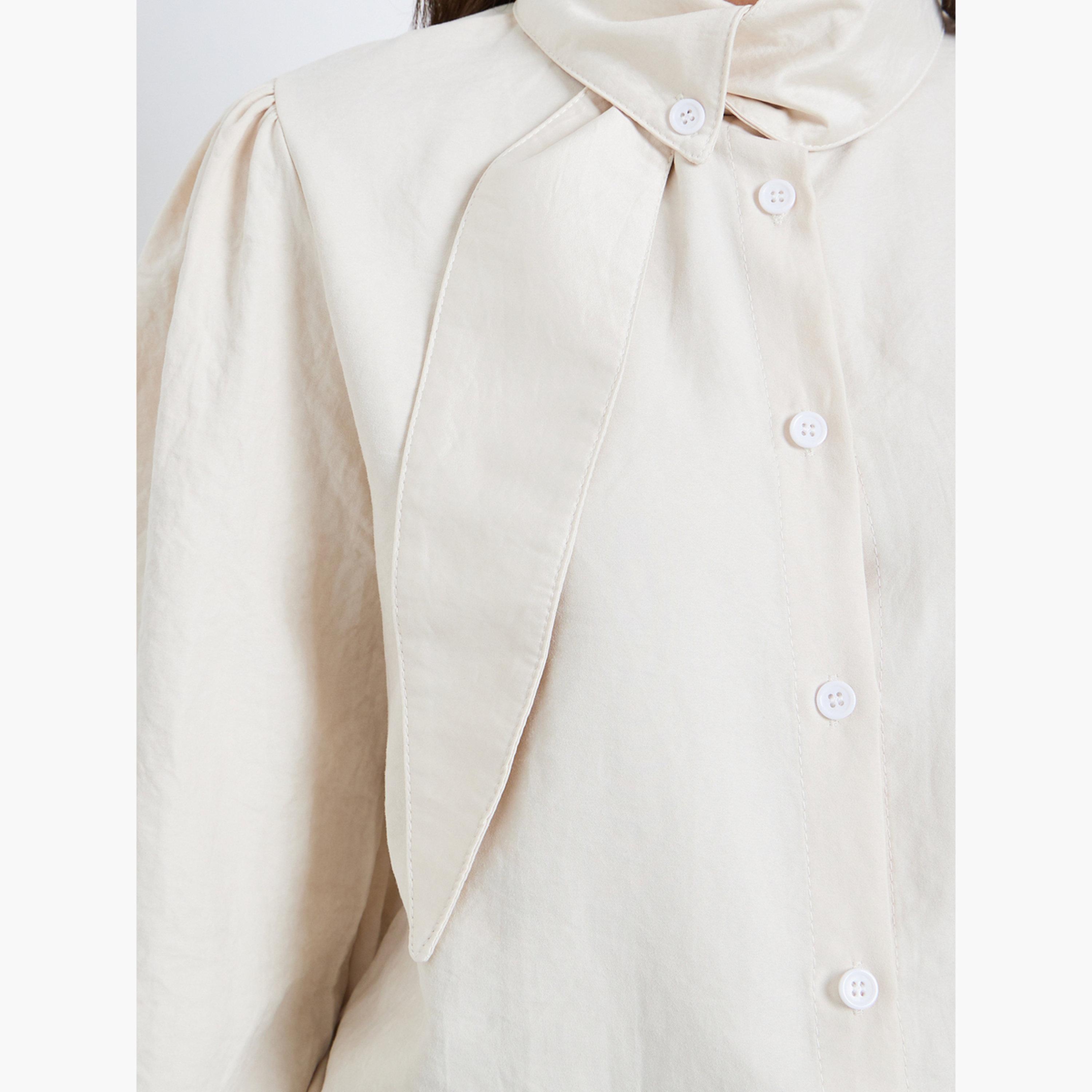 Styli Women White Balloon Sleeve Blouse-women-clothing-shirtsandblouses-shirts-image-4