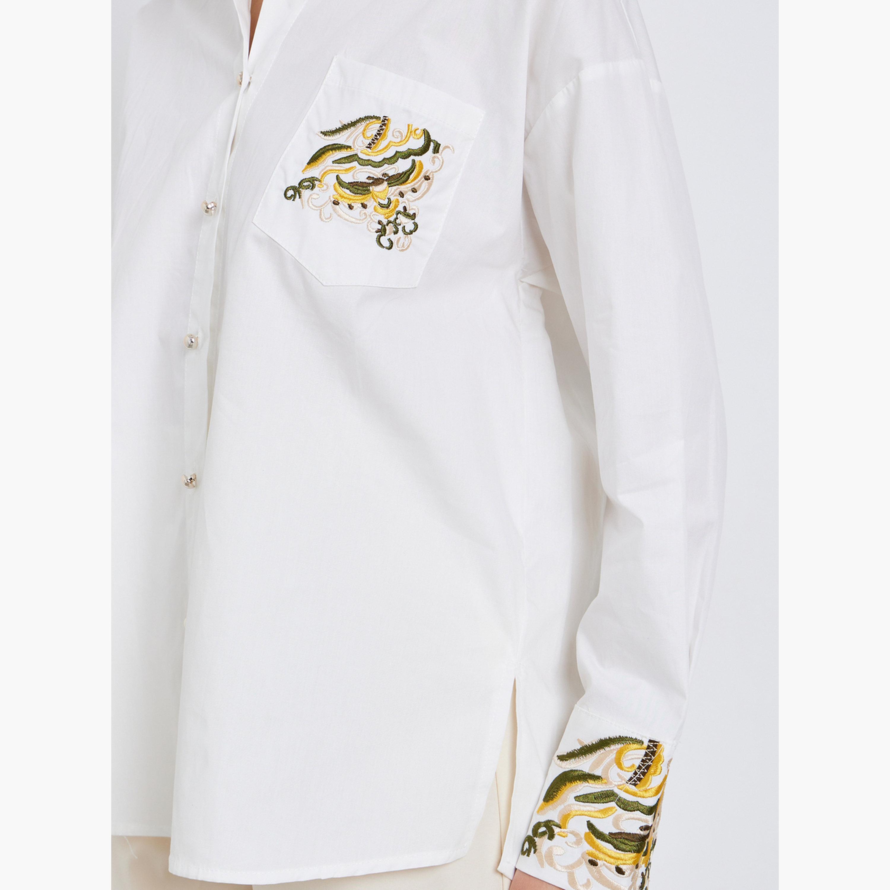 بلوزة واسعة بتفاصيل مُطرّزة مع أكمام بأساور-women-clothing-shirtsandblouses-shirts-image-3