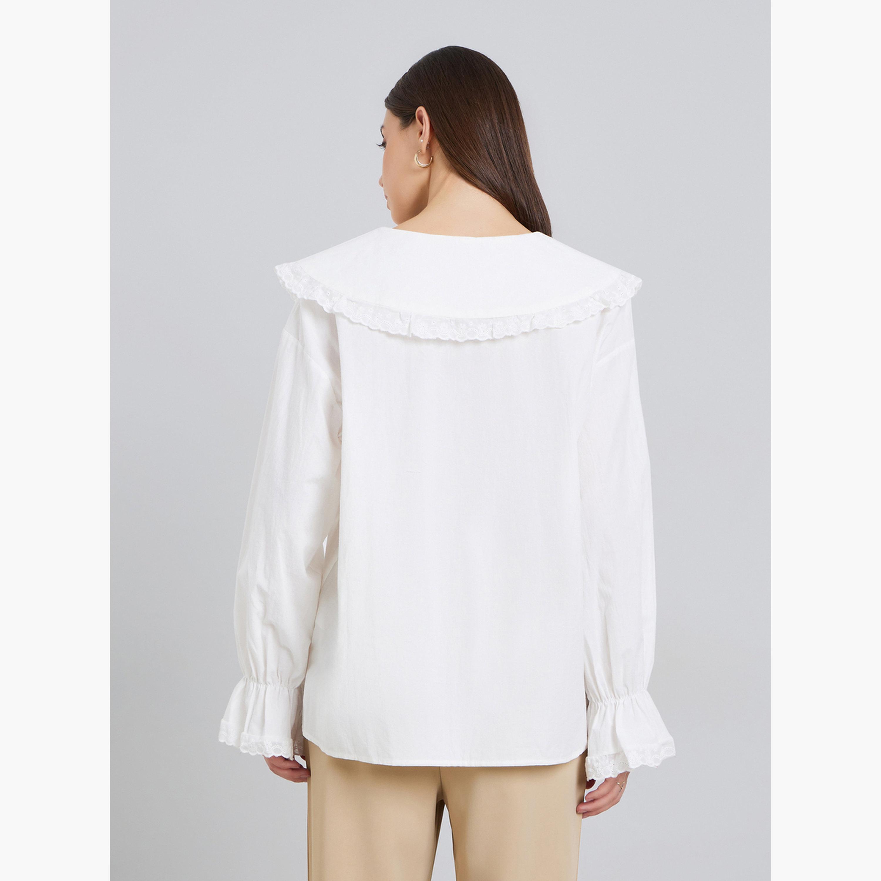 بلوزة بأكمام طويلة وياقة مطرزة-women-clothing-shirtsandblouses-blouses-image-5
