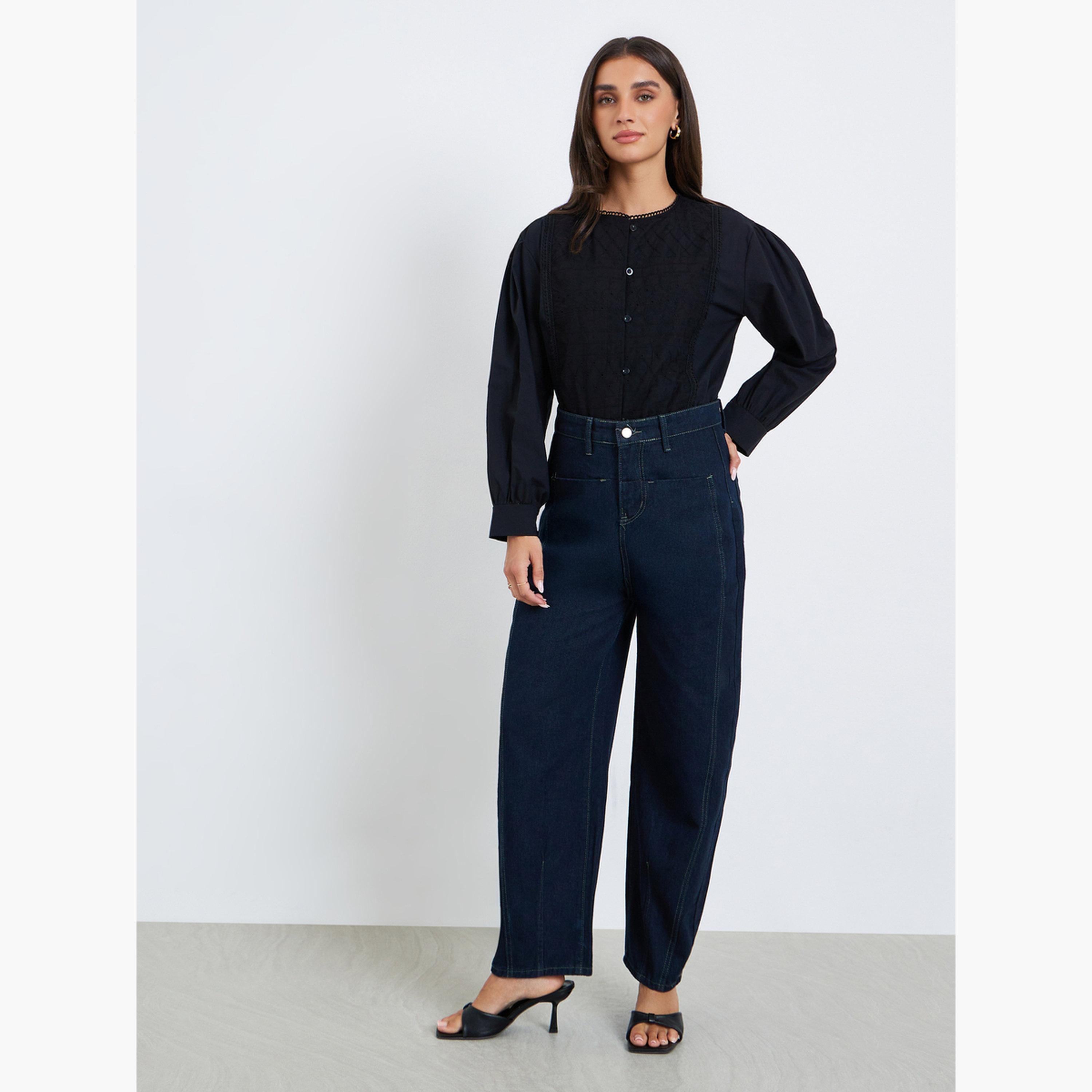 Styli Women Embroidered Front Panel Blouse-women-clothing-shirtsandblouses-blouses-image-2