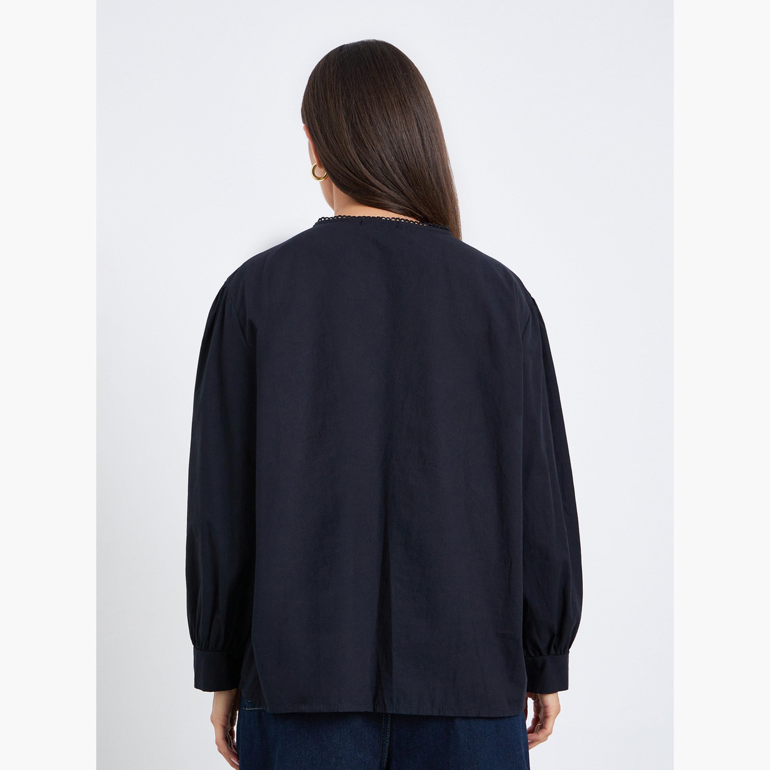 Styli Women Embroidered Front Panel Blouse-women-clothing-shirtsandblouses-blouses-image-5
