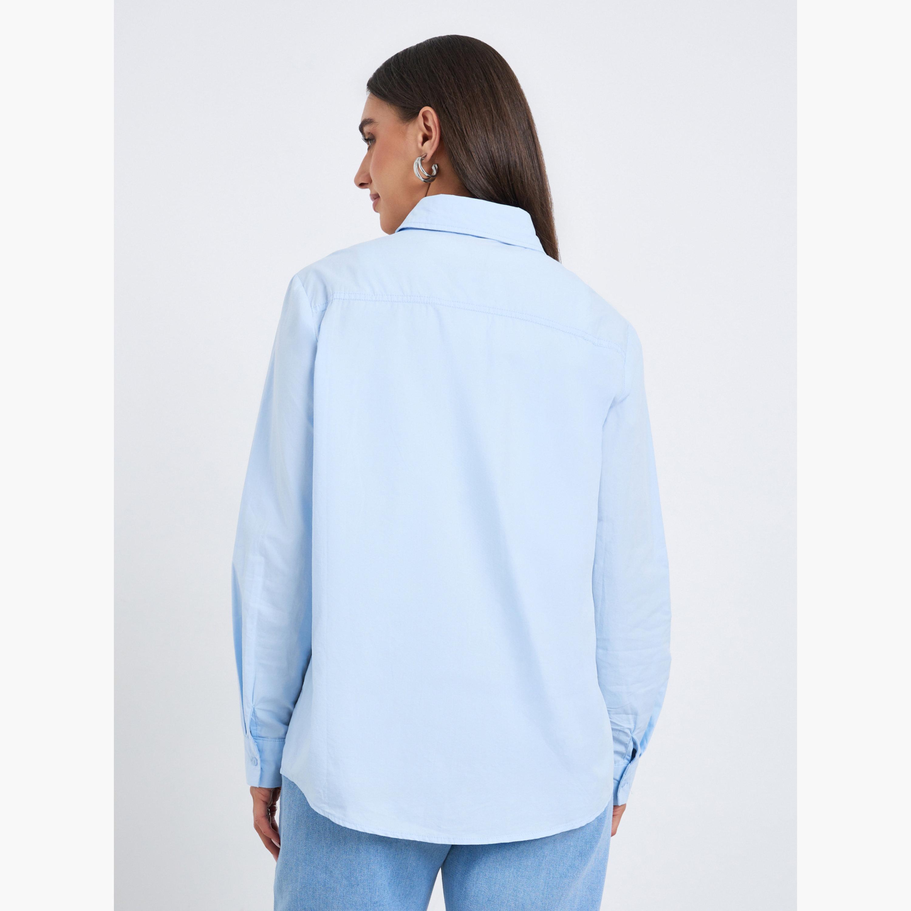بلوزة بقصة واسعة وأكمام طويلة-women-clothing-shirtsandblouses-shirts-image-5