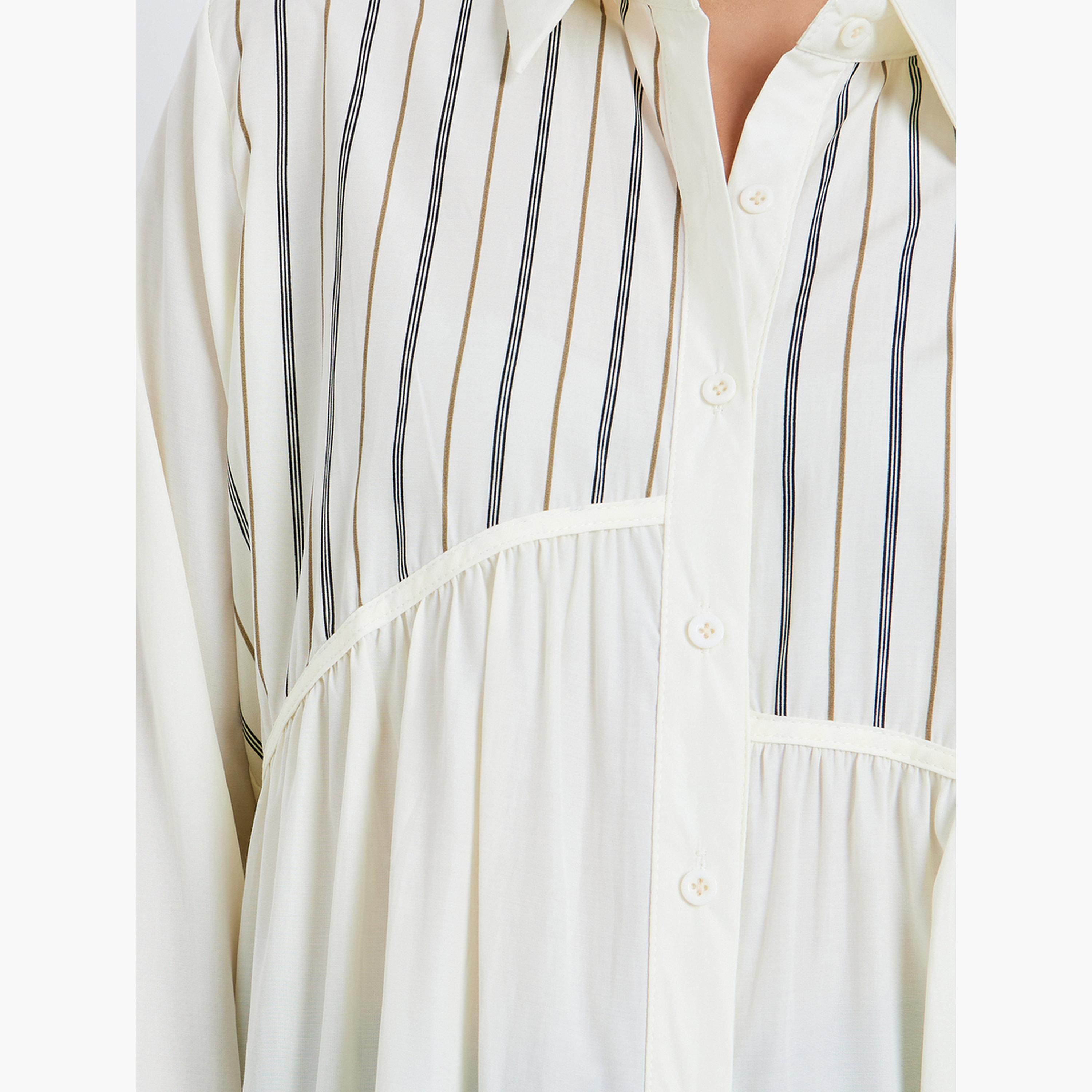 بلوزة مخططة بقصة واسعة وأكمام طويلة-women-clothing-shirtsandblouses-blouses-image-4