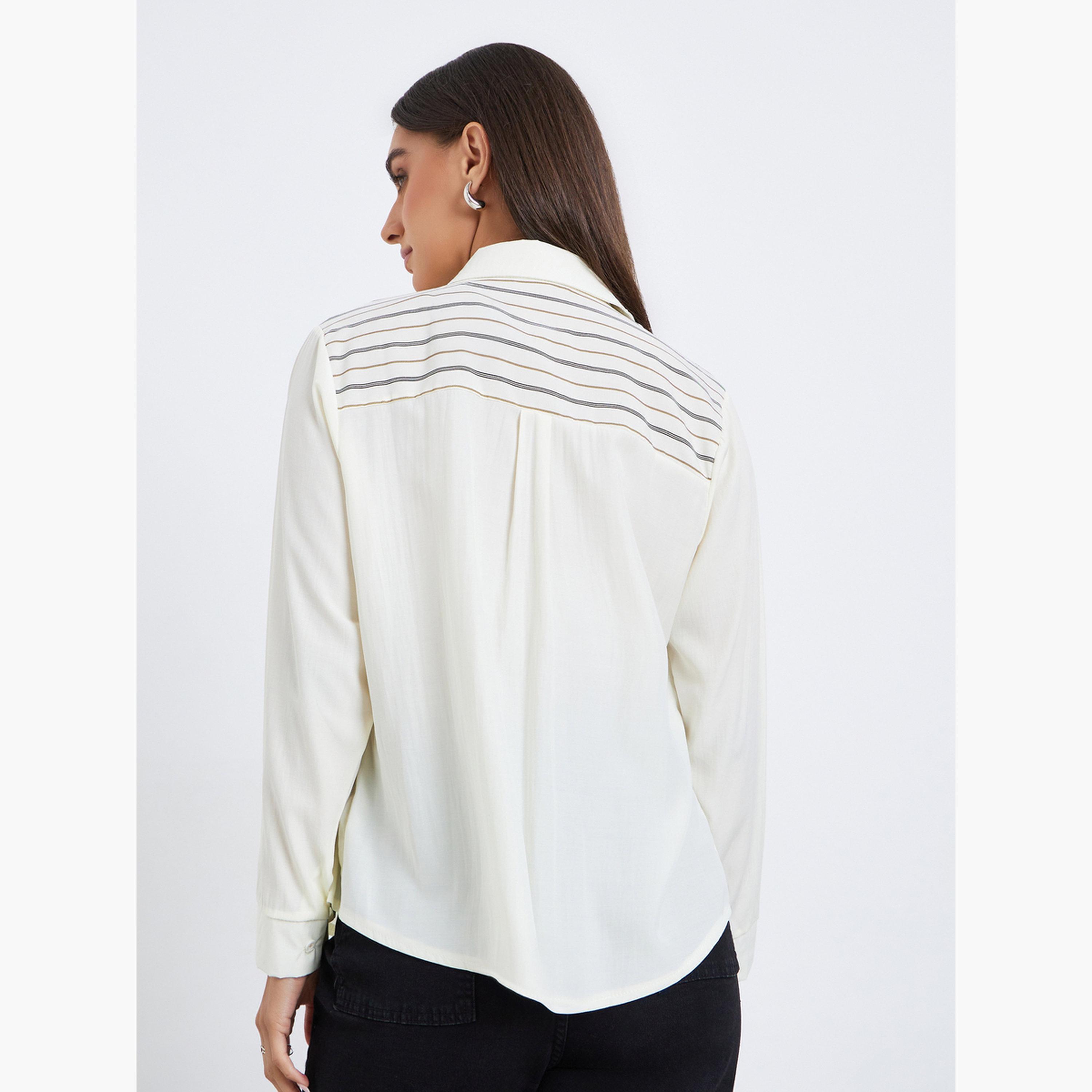 بلوزة مخططة بقصة واسعة وأكمام طويلة-women-clothing-shirtsandblouses-blouses-image-5