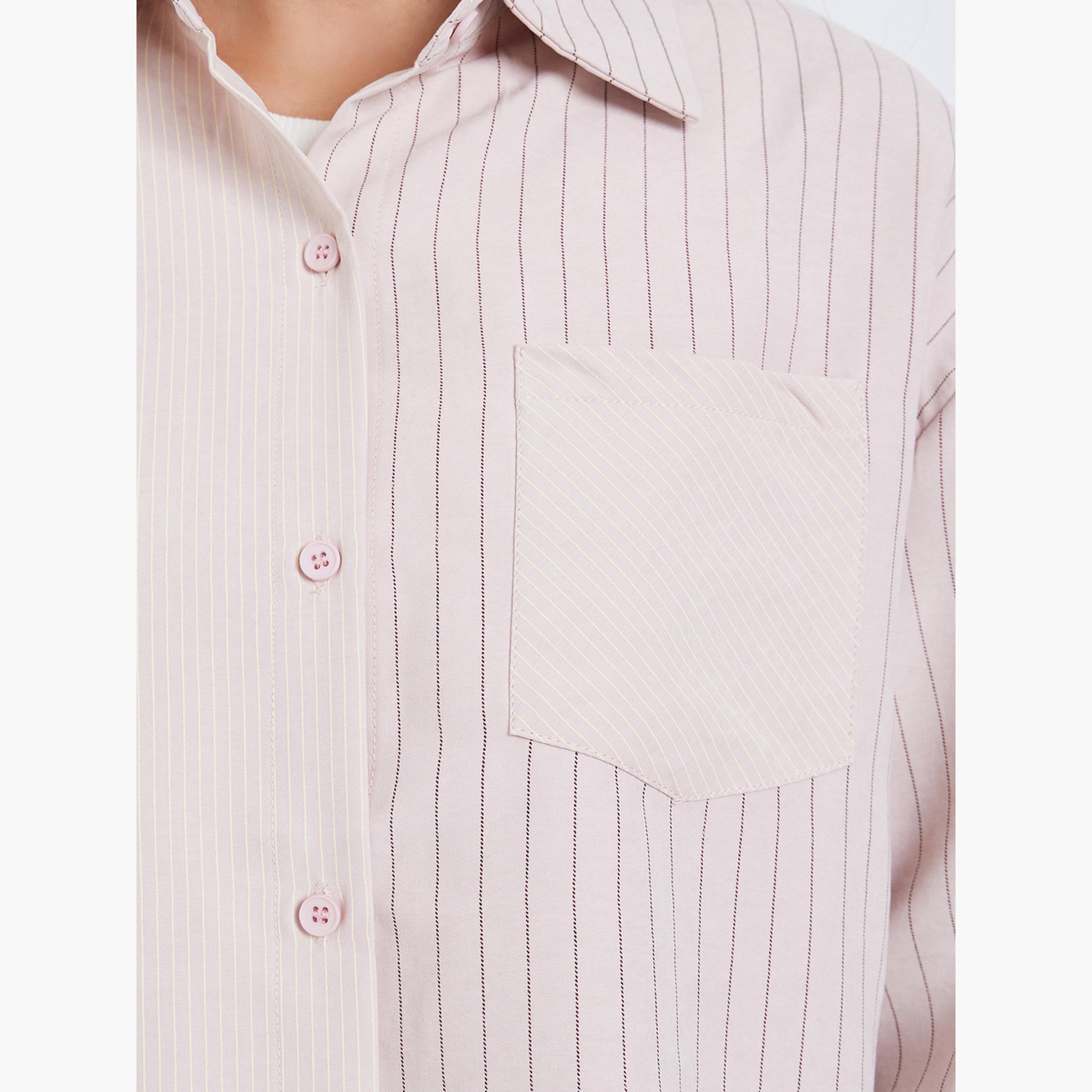 Styli Women Striped Oversized Casual Shirt-women-clothing-shirtsandblouses-shirts-image-4