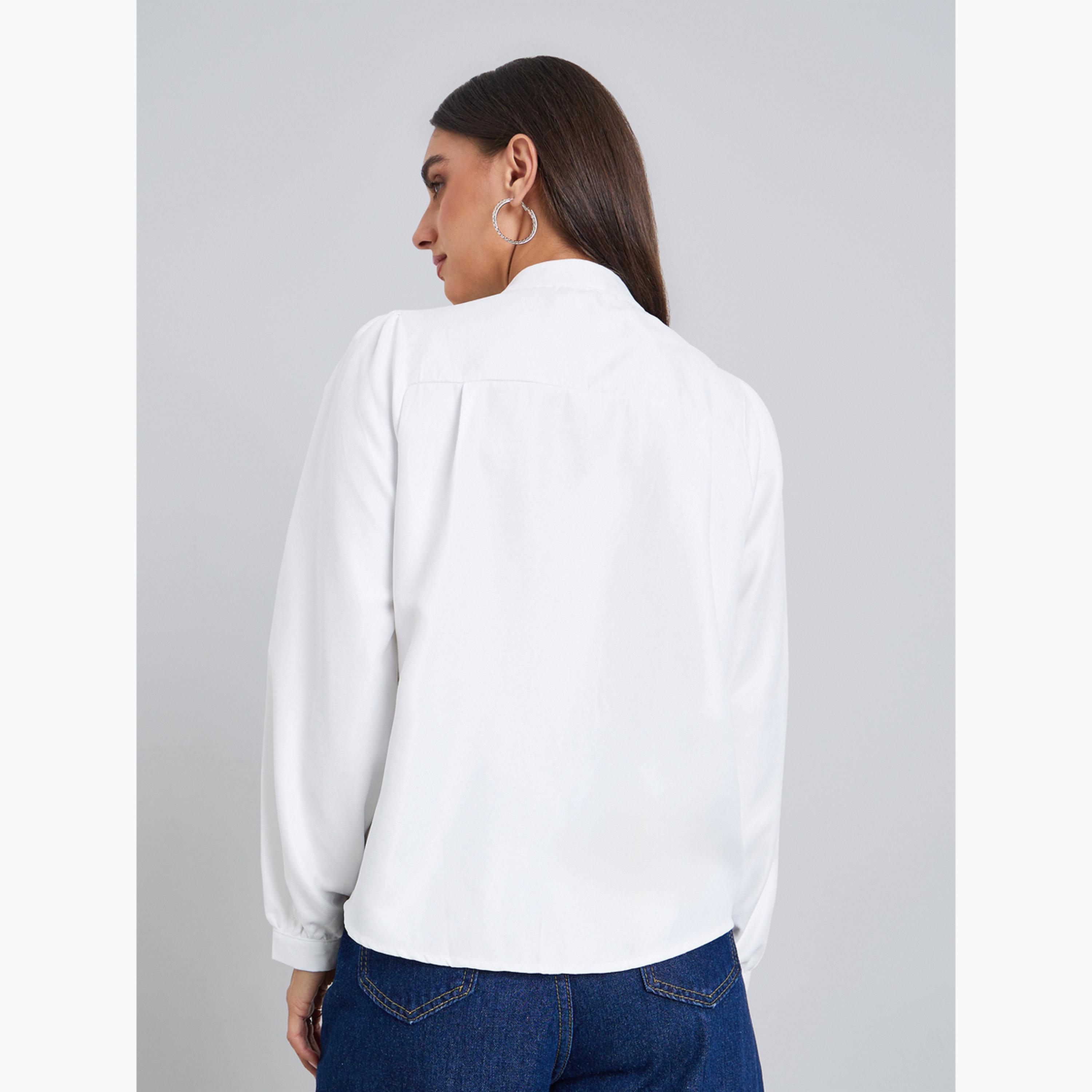 Styli Women White Long Sleeve Buttoned Blouse-women-clothing-shirtsandblouses-blouses-image-5