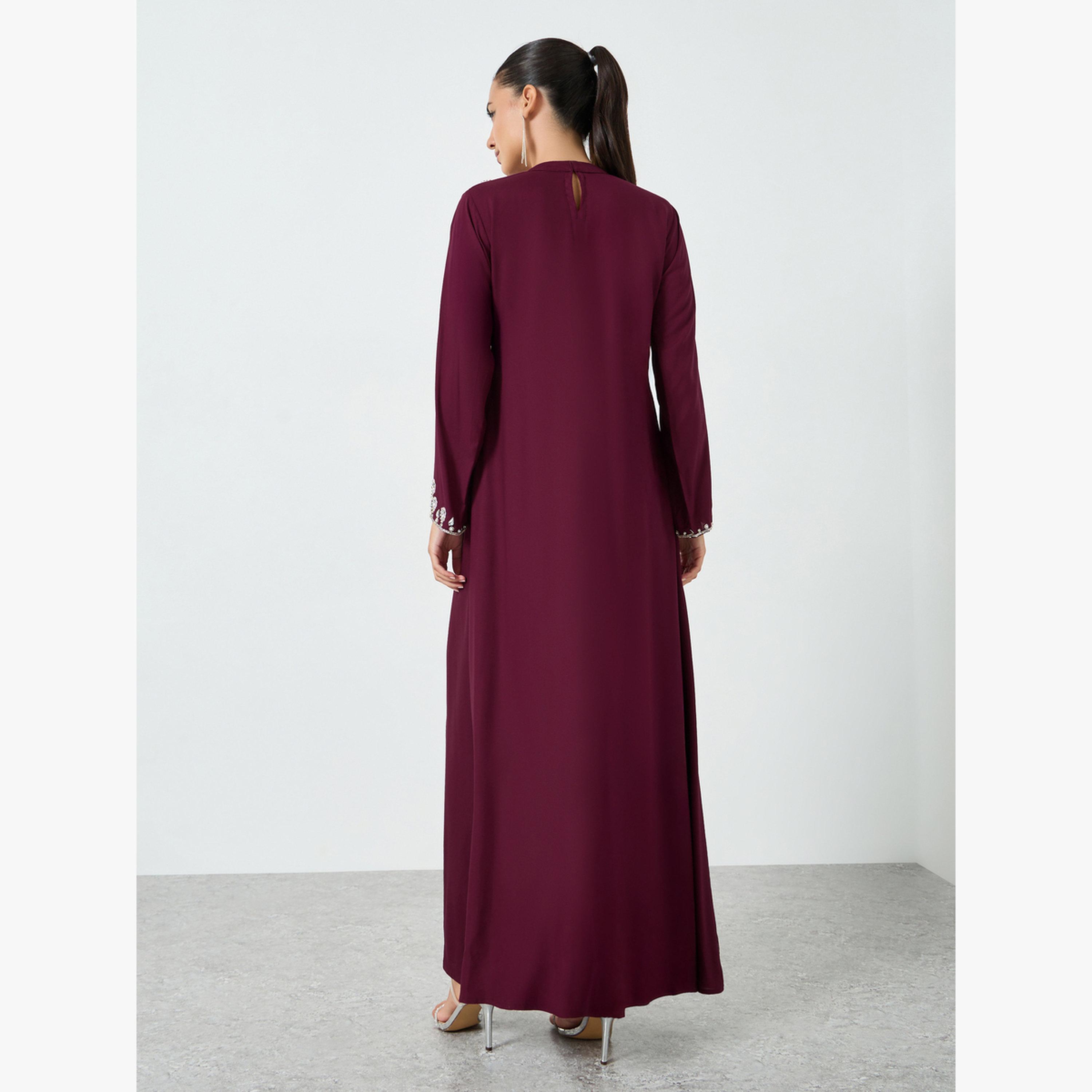 جلابية مزينة بحافة واسعة-women-arabicclothing-jalabiyas-image-4