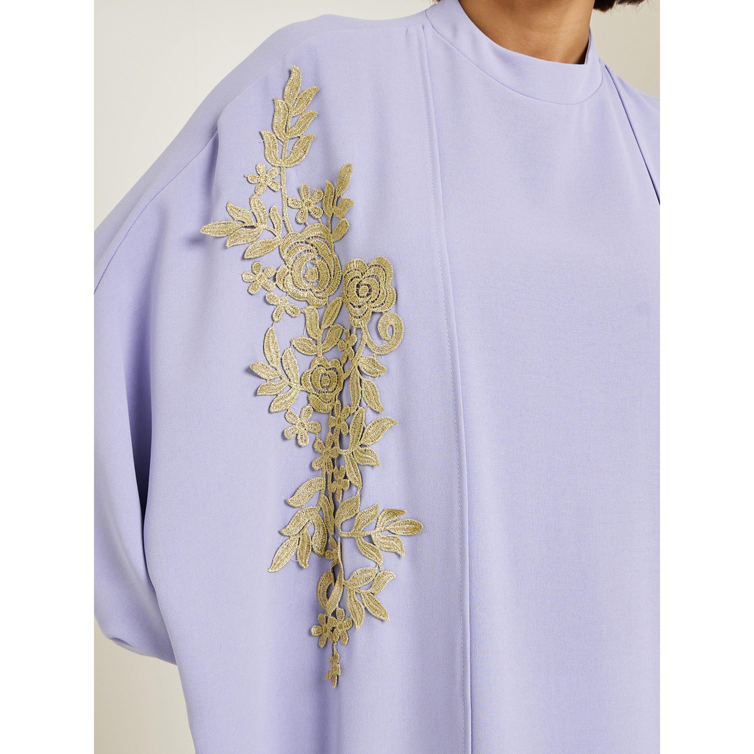 جلابية بنمط طبقات وحافة دانتيل-women-arabicclothing-jalabiyas-image-4