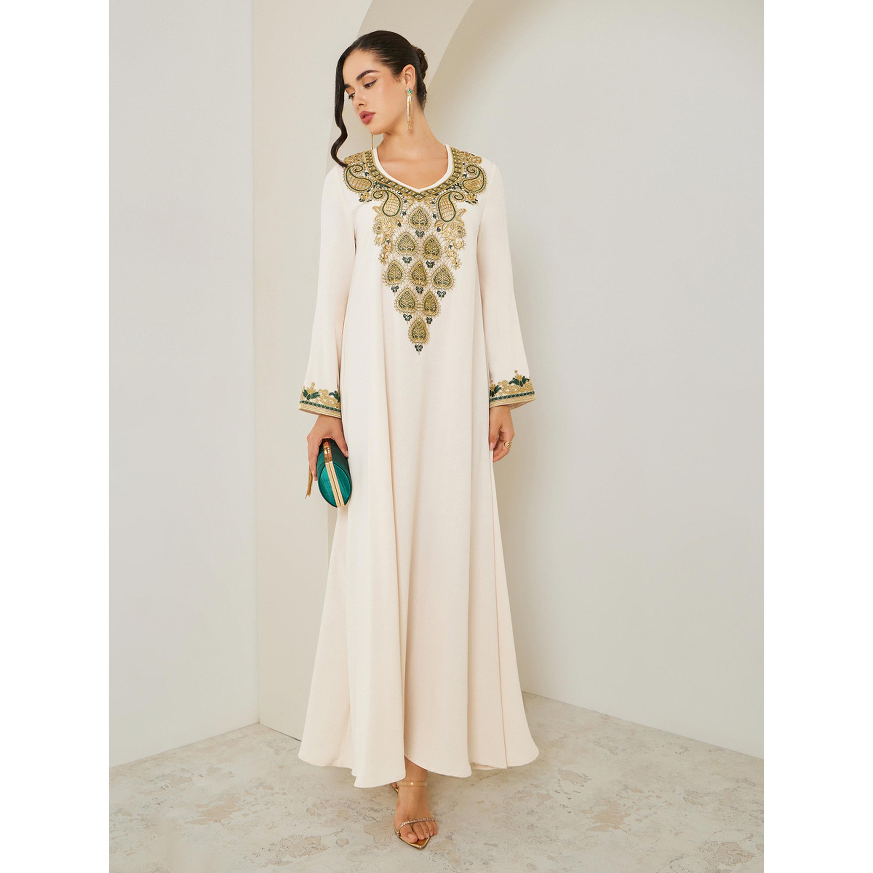 جلابية بتطريز ذهبي-women-arabicclothing-jalabiyas-image-1
