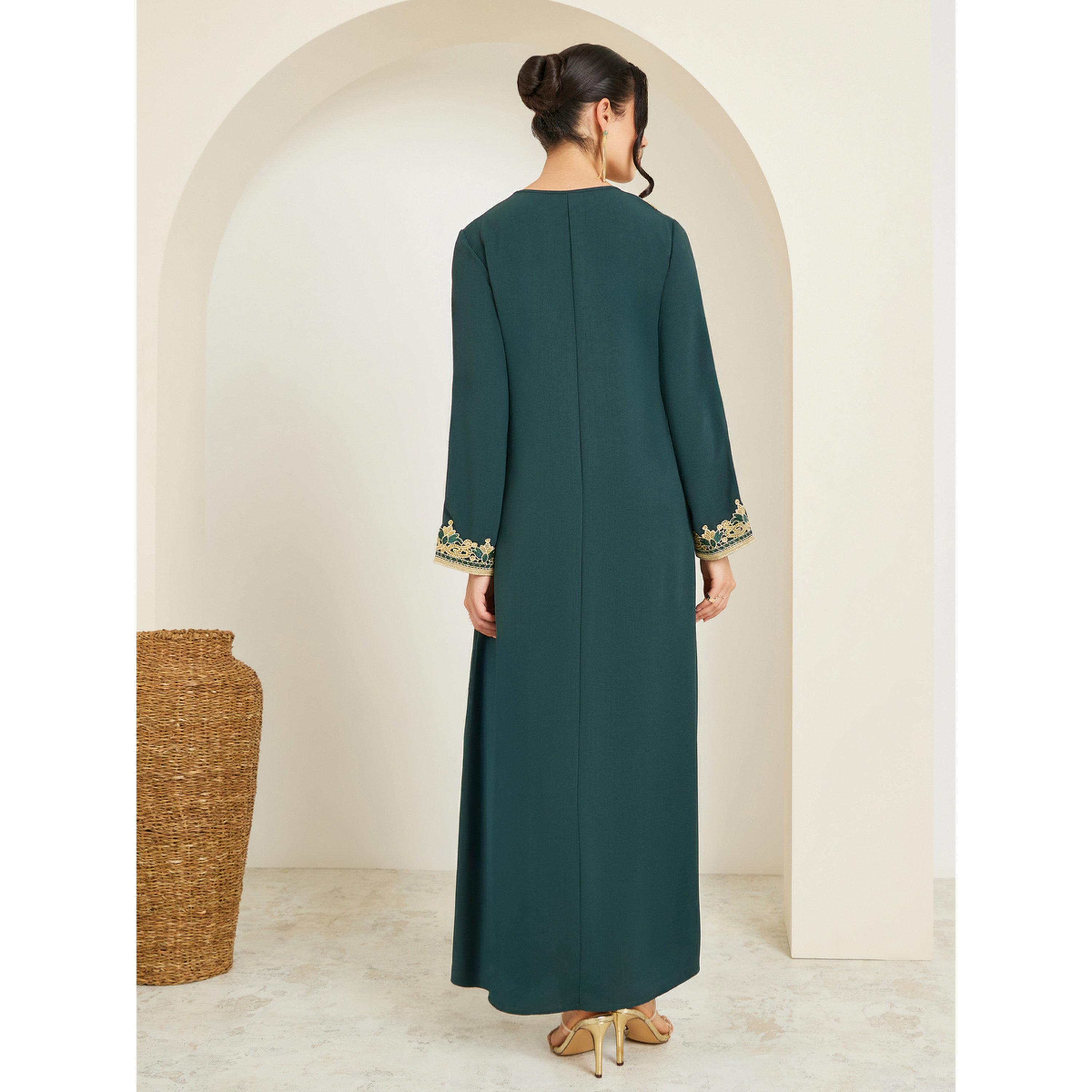 جلابية بتطريز ذهبي-women-arabicclothing-jalabiyas-image-4