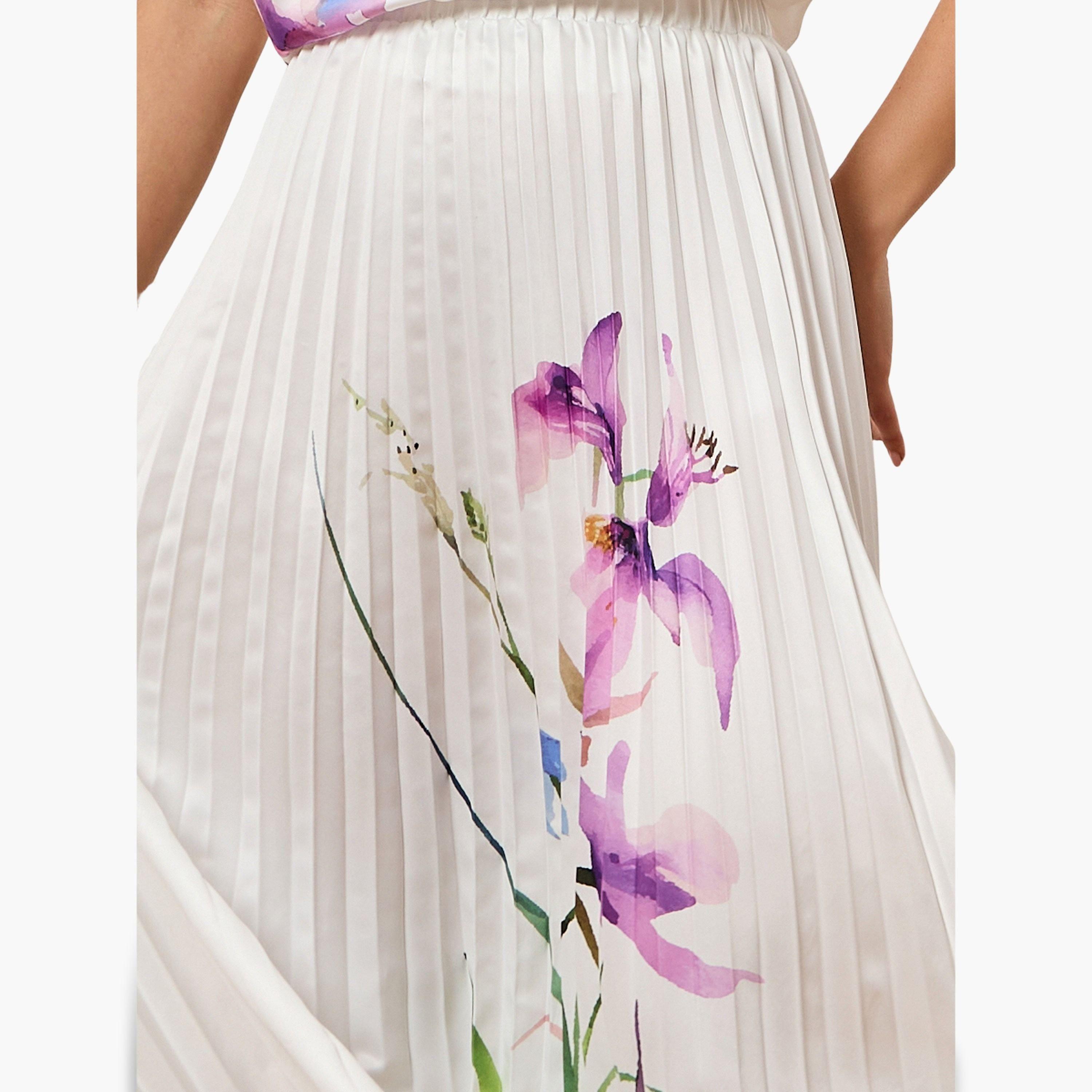 تنورة ميدي بكسرات وطبعة زهور-women-clothing-bottoms-skirts-image-3