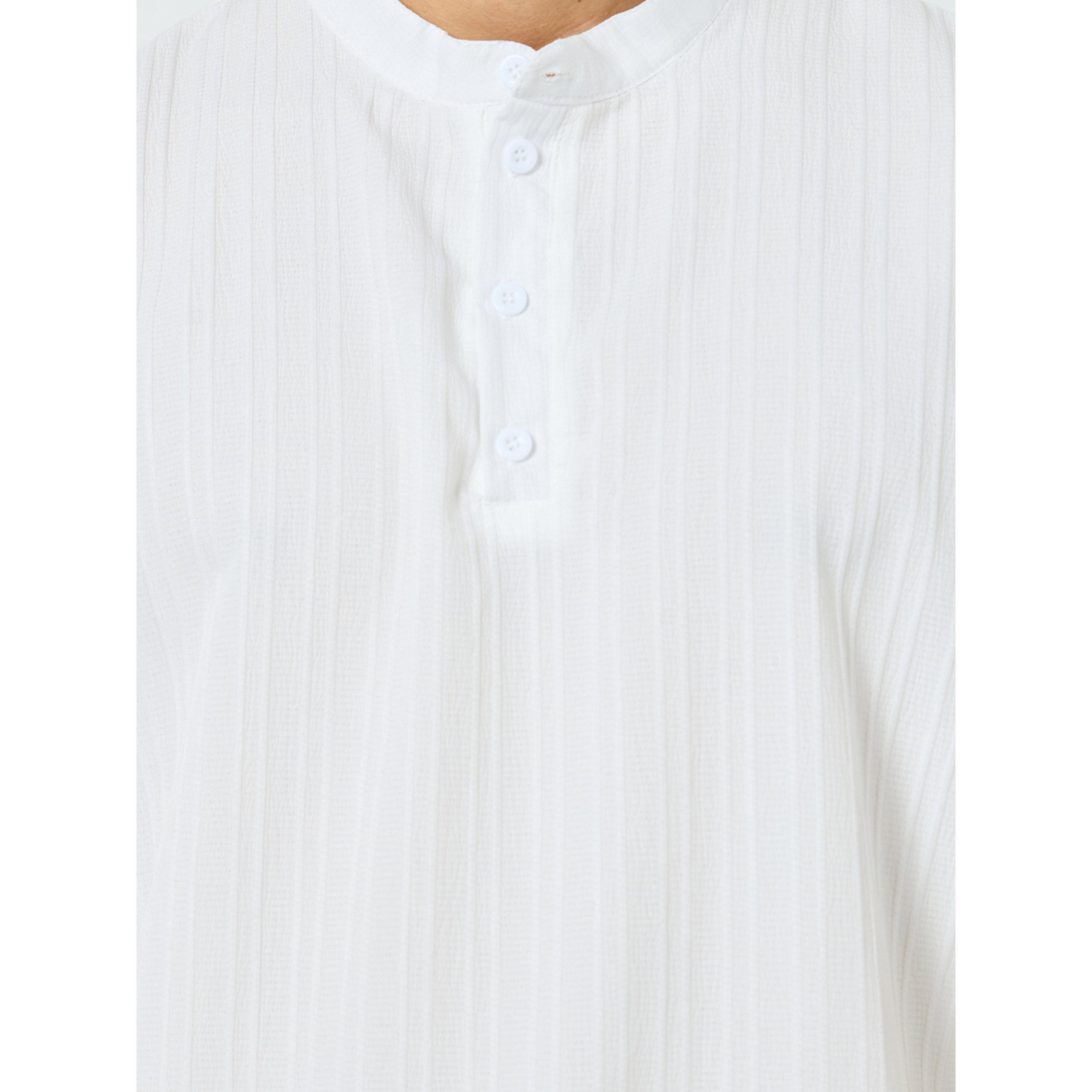 Take Two Men White Textured T-Shirt and Shorts Co-Ords-men-clothing-coordsets-image-4