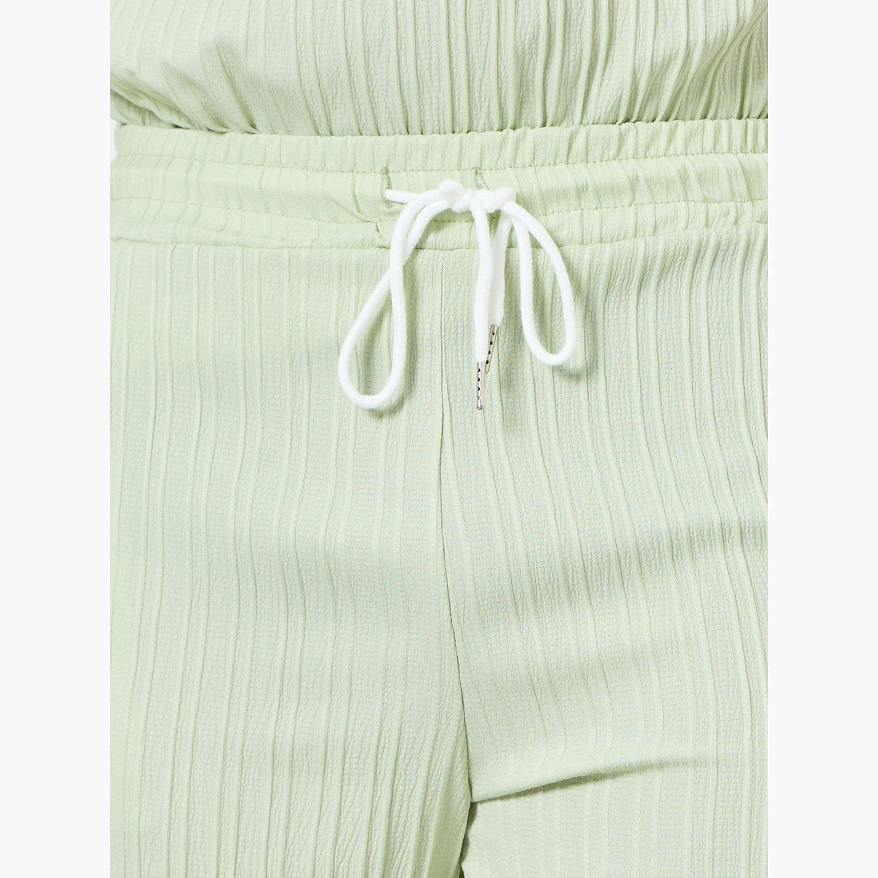 Take Two Men Green Textured Shirt and Shorts Co-Ords-men-clothing-coordsets-image-5