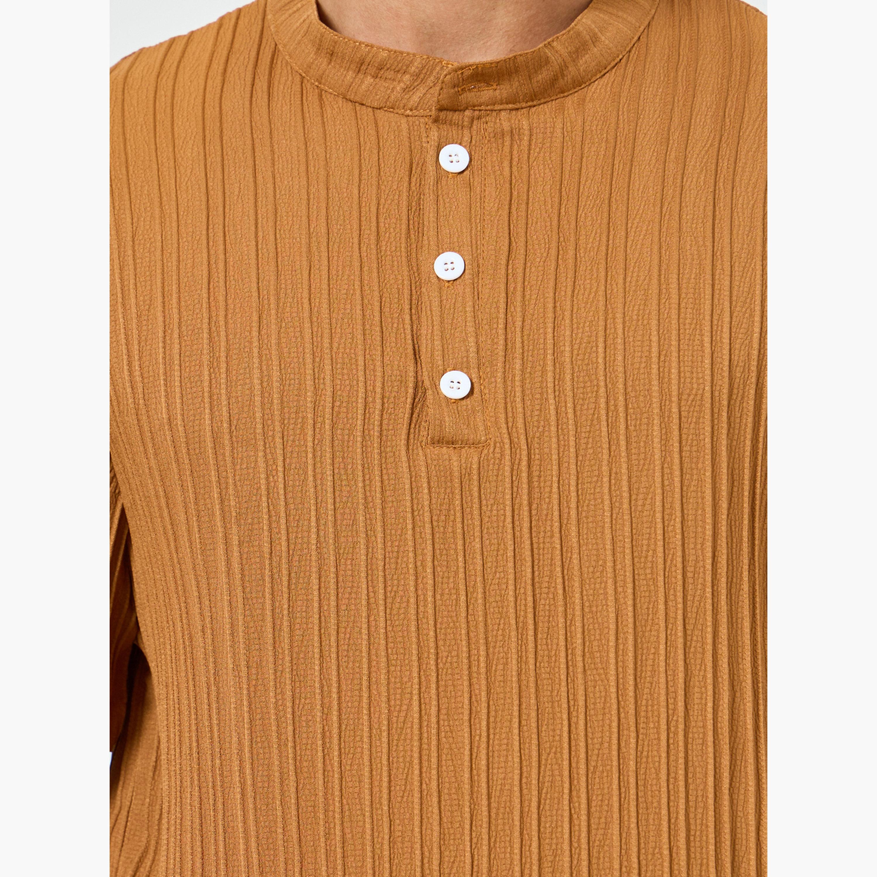 Take Two Men Textured Short Sleeve Shirt and Shorts Co-Ords-men-clothing-coordsets-image-4