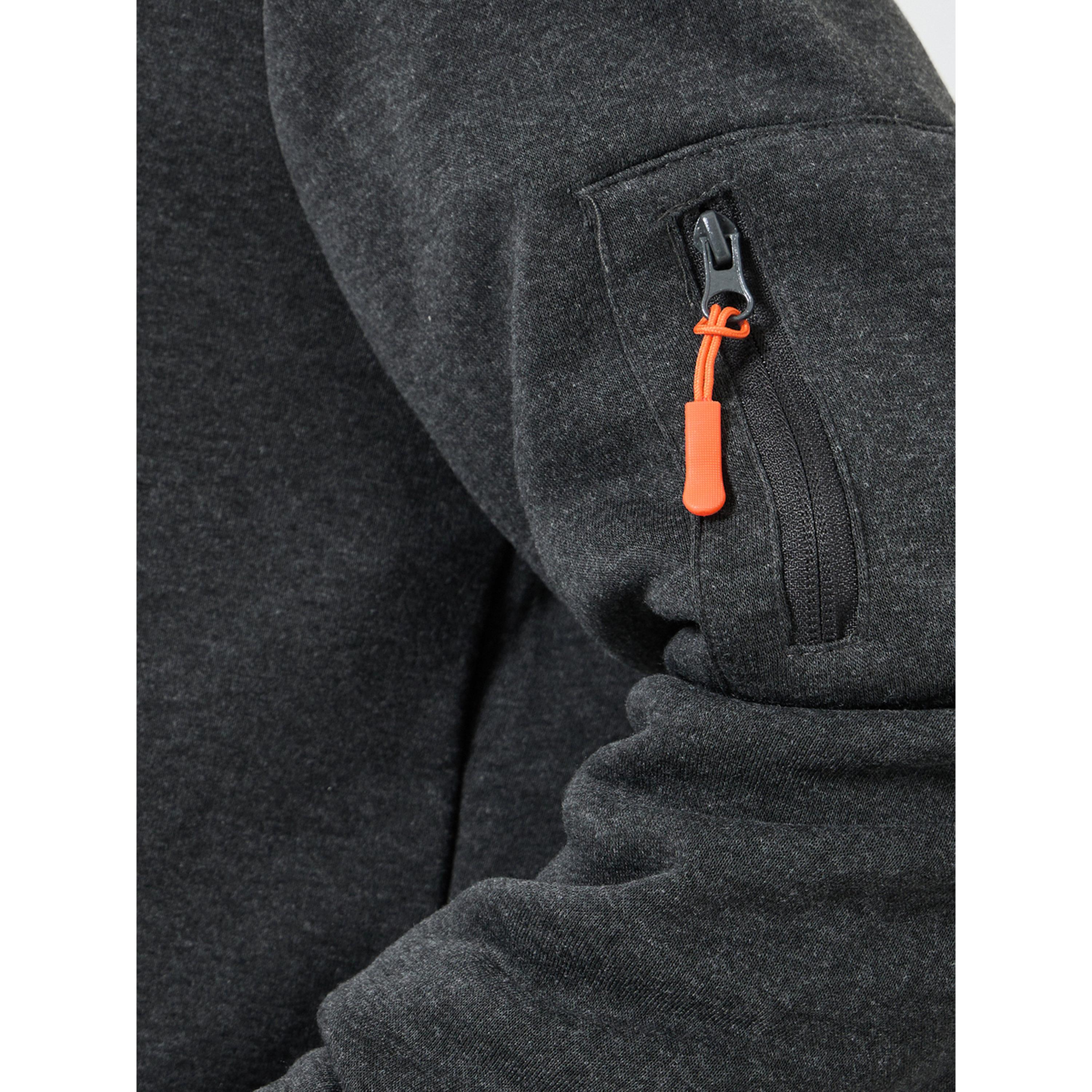 هودي رمادي بنصف سحاب من Take Two Men مع جيب كنغر-men-winterwear-hoodiesandsweatshirts-image-5