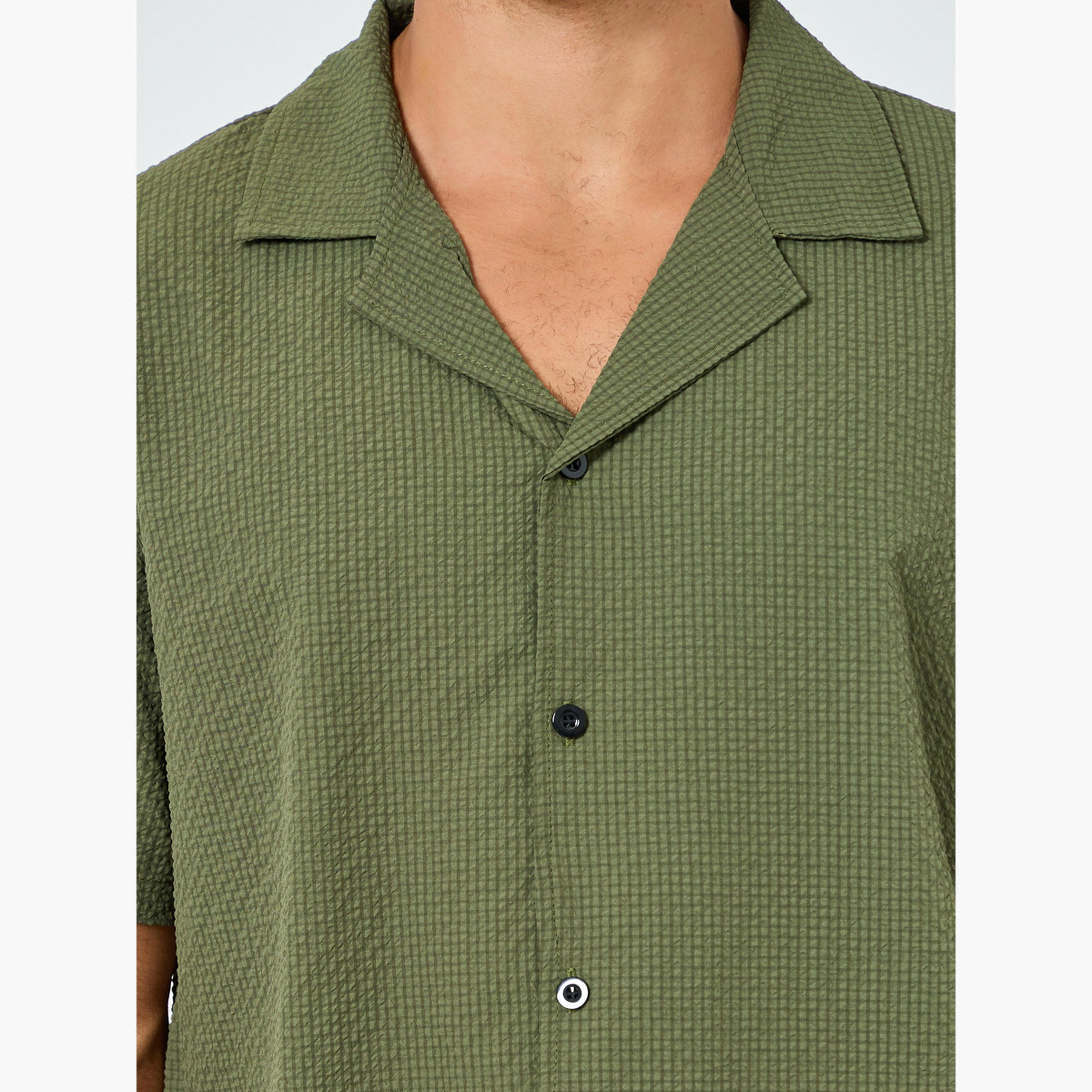 Take Two Men Textured Olive Green Shirt and Pants Co-Ords-men-clothing-coordsets-image-4