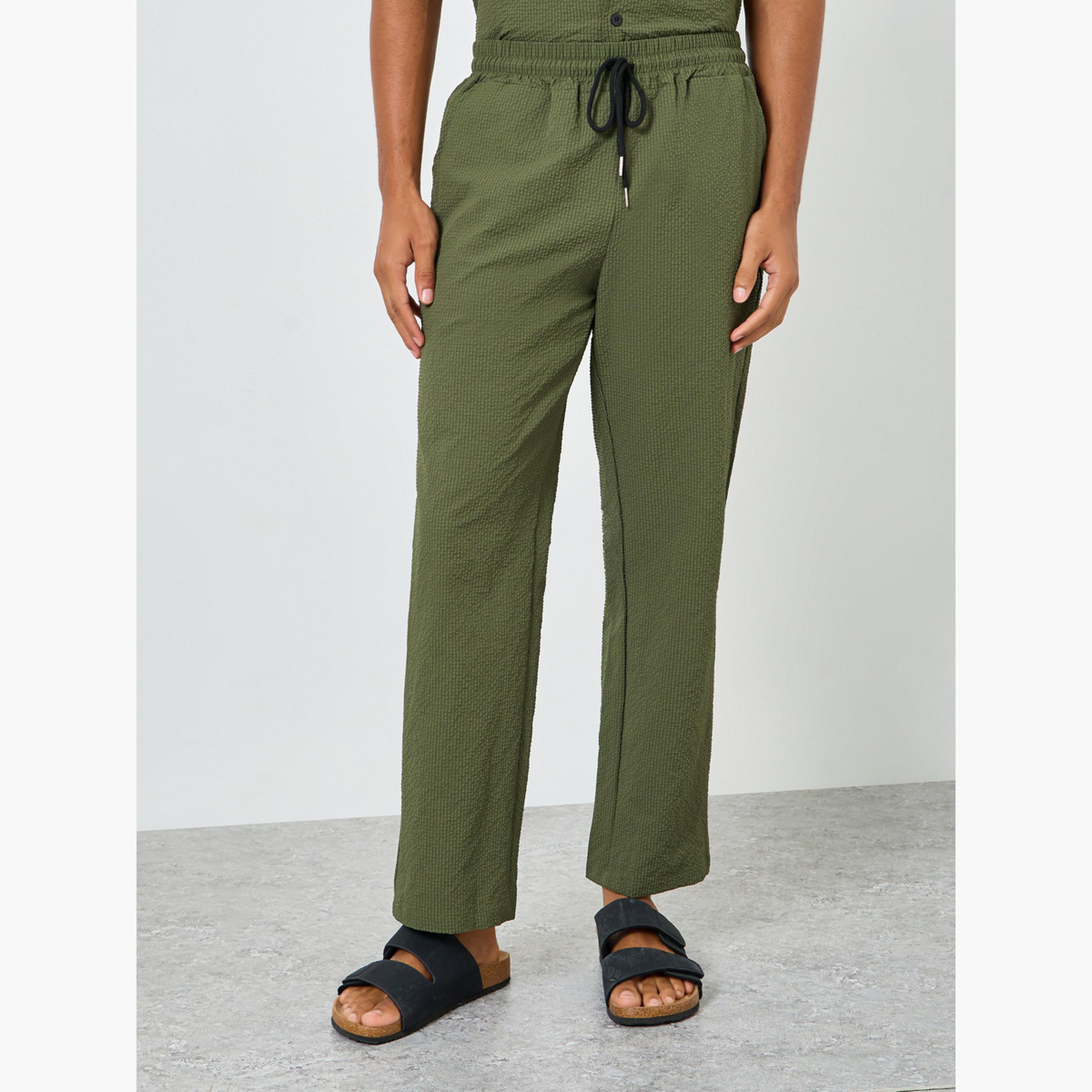 Take Two Men Textured Olive Green Shirt and Pants Co-Ords-men-clothing-coordsets-image-5