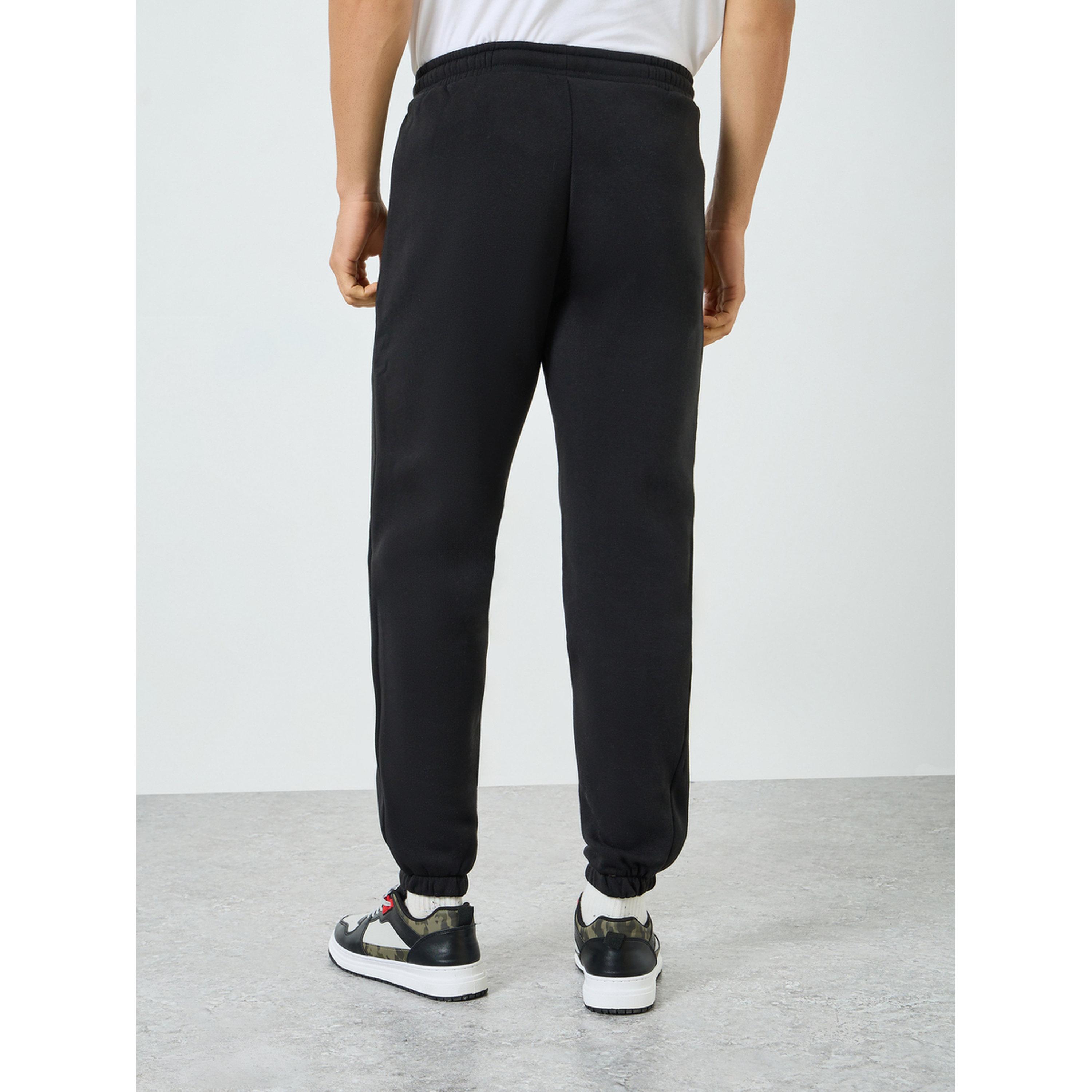 Take Two Men Black Drawstring Waist Joggers-men-clothing-bottoms-joggers-image-4