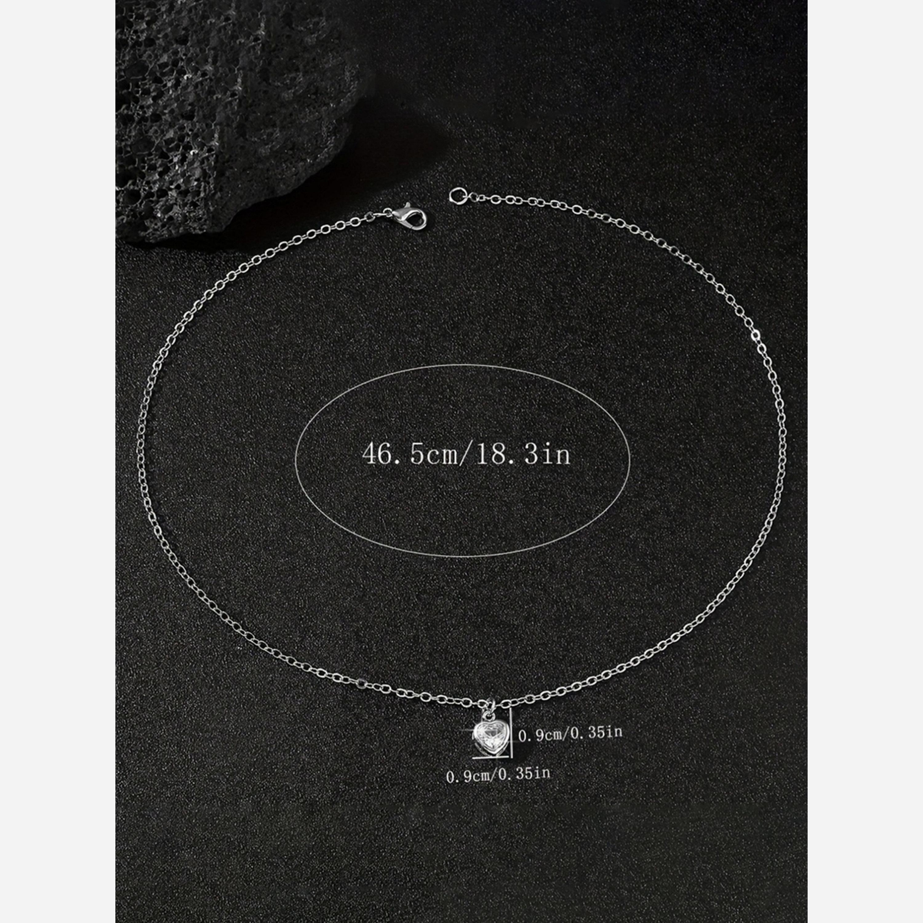 Take Two Silver Heart Pendant Necklace-women-watchesandjewellery-jewellery-necklacesandpendants-image-5