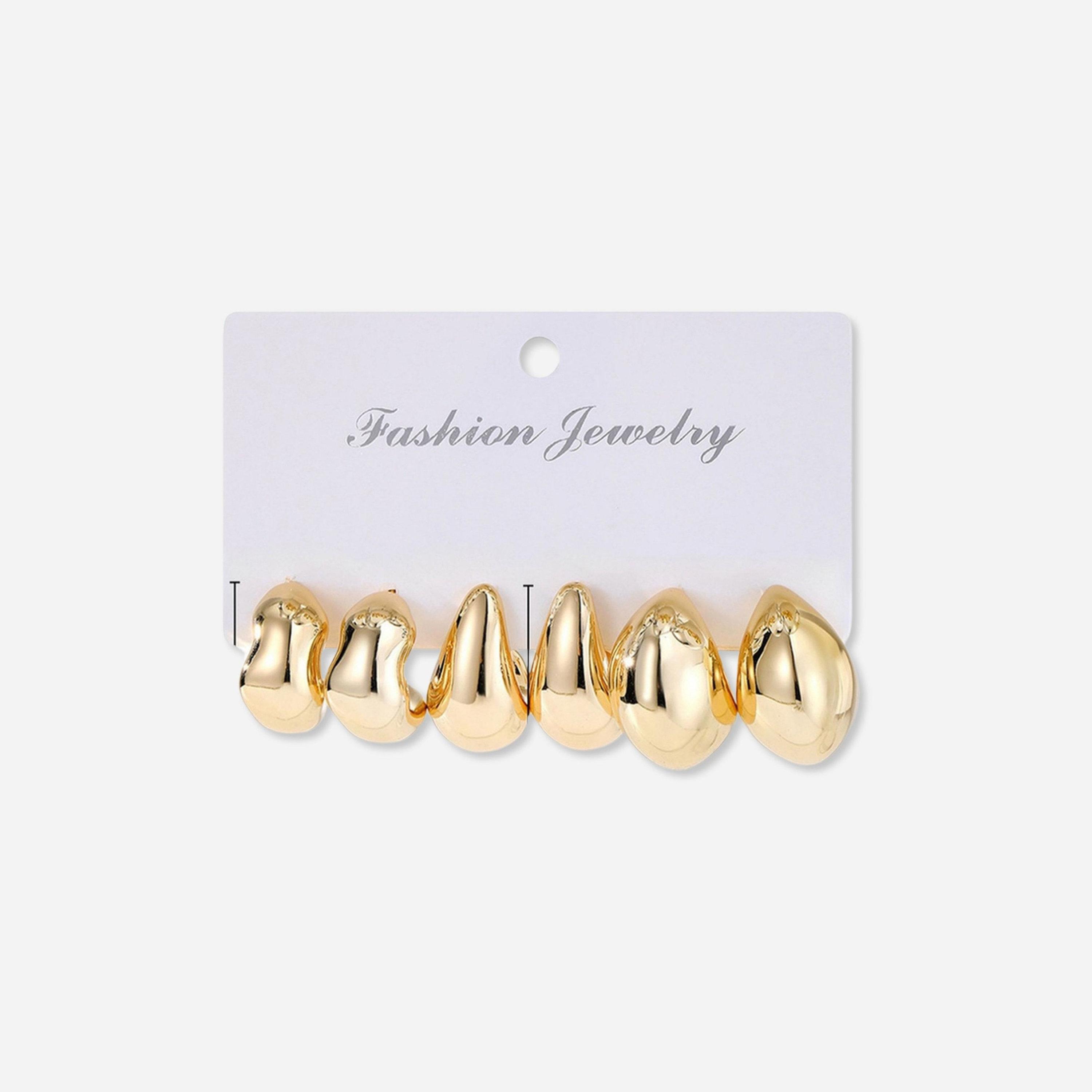Take Two Pack of 3 - Gold Hoop Earrings-women-watchesandjewellery-jewellery-earrings-image-1