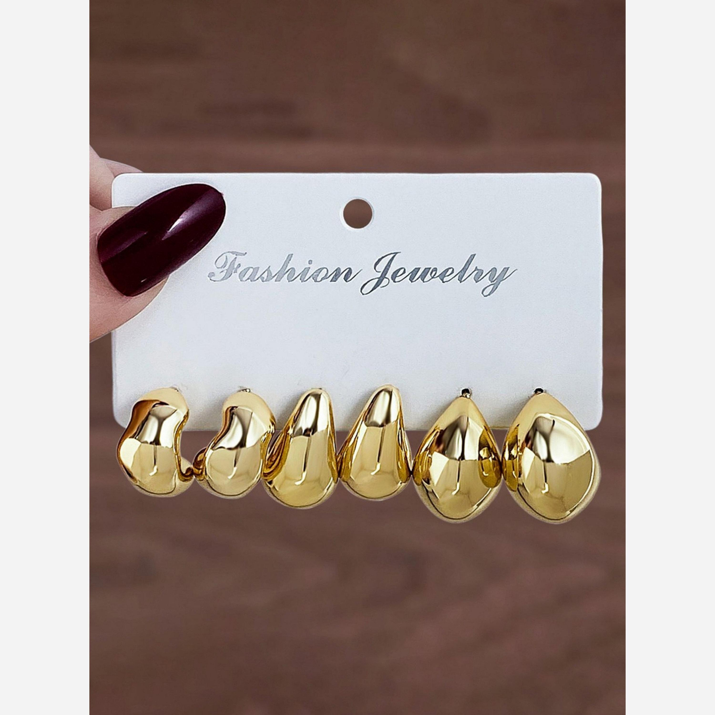 Take Two Pack of 3 - Gold Hoop Earrings-women-watchesandjewellery-jewellery-earrings-image-2