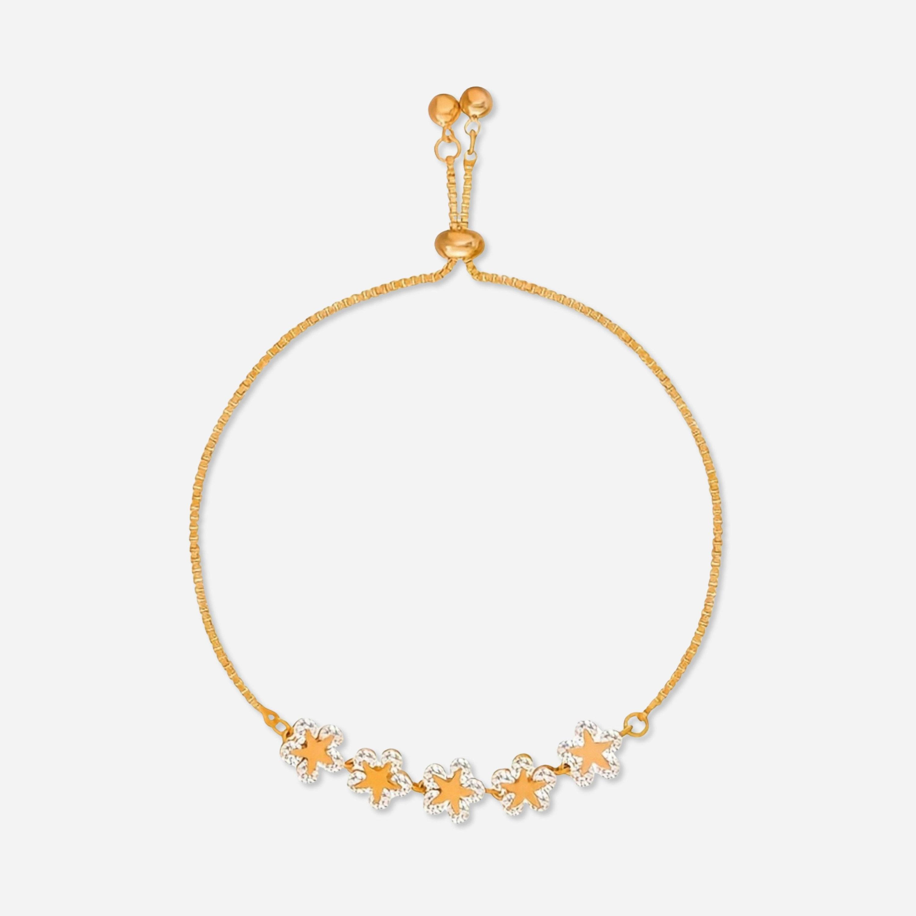 تيك تو - سوار مزين بتعليقة زهرة ذهبية-women-watchesandjewellery-jewellery-banglesandbracelets-image-1