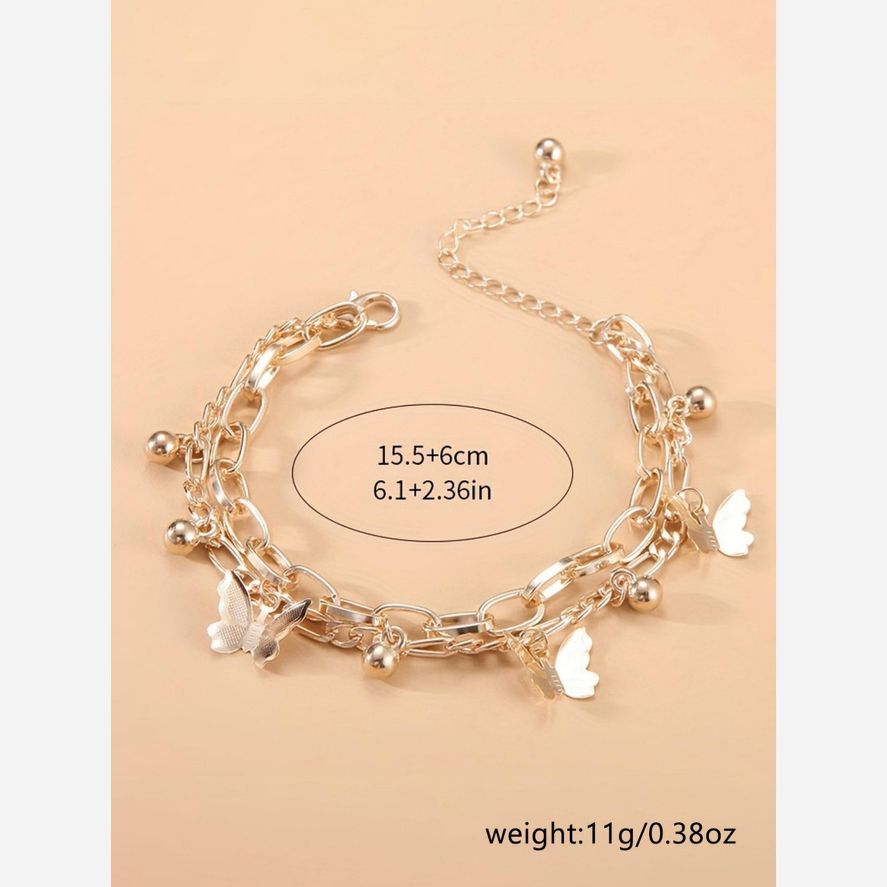 Take Two Gold Butterfly Charm Chain Bracelet-women-watchesandjewellery-jewellery-banglesandbracelets-image-4