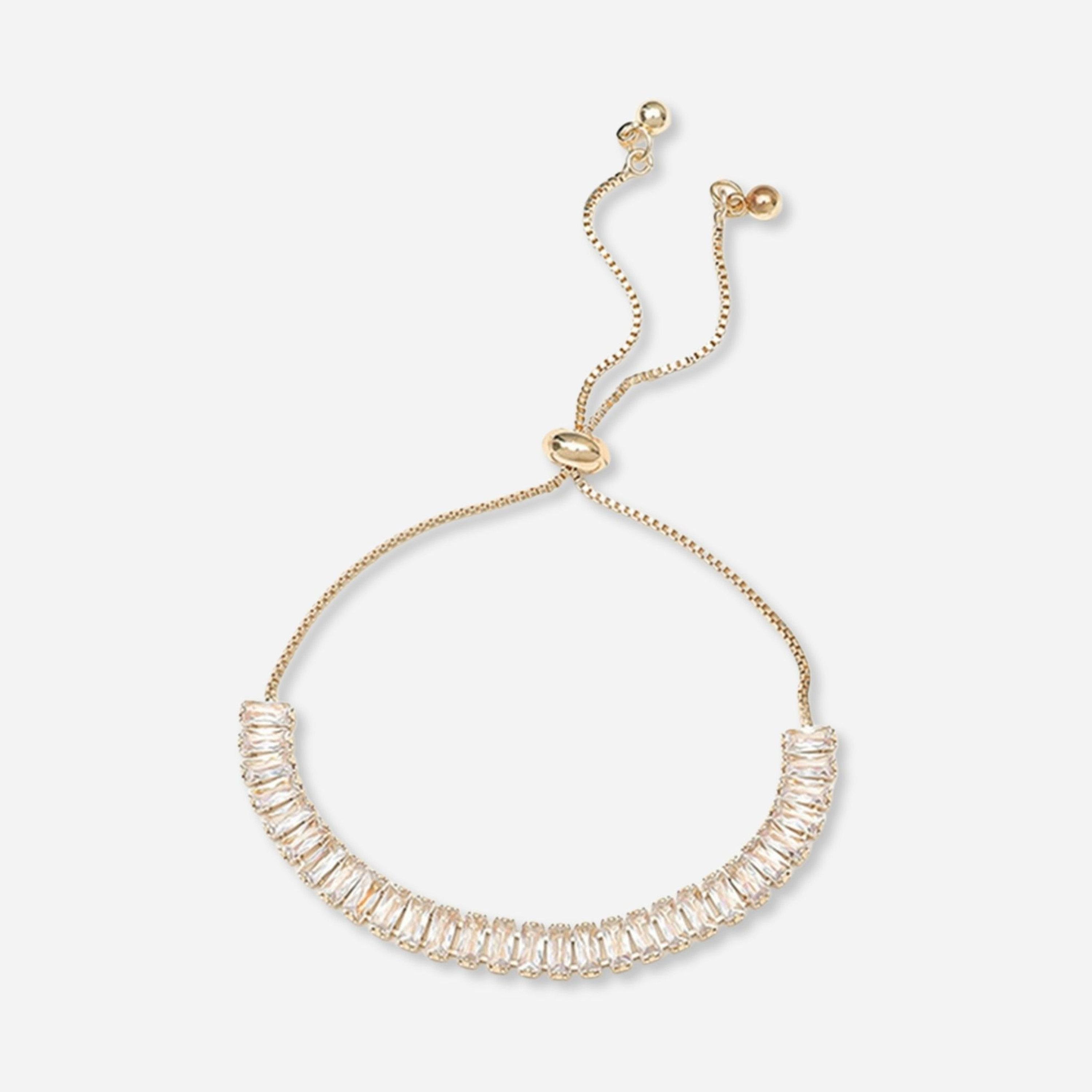 تيك تو - سوار من الزركونيا المكعبة لون ذهبي-women-watchesandjewellery-jewellery-banglesandbracelets-image-1