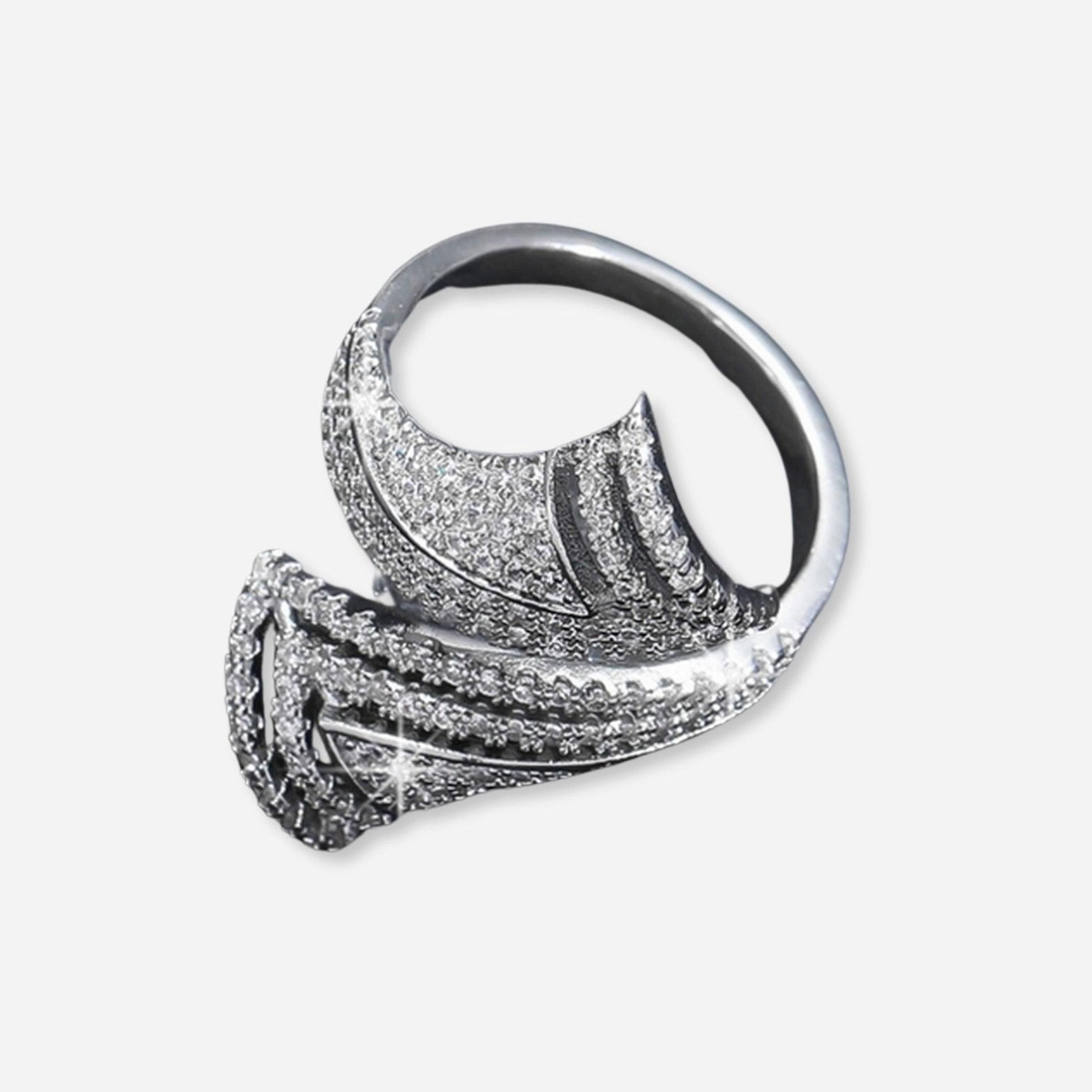 Take Two Silver Geometric Open Ring-women-watchesandjewellery-jewellery-rings-image-1