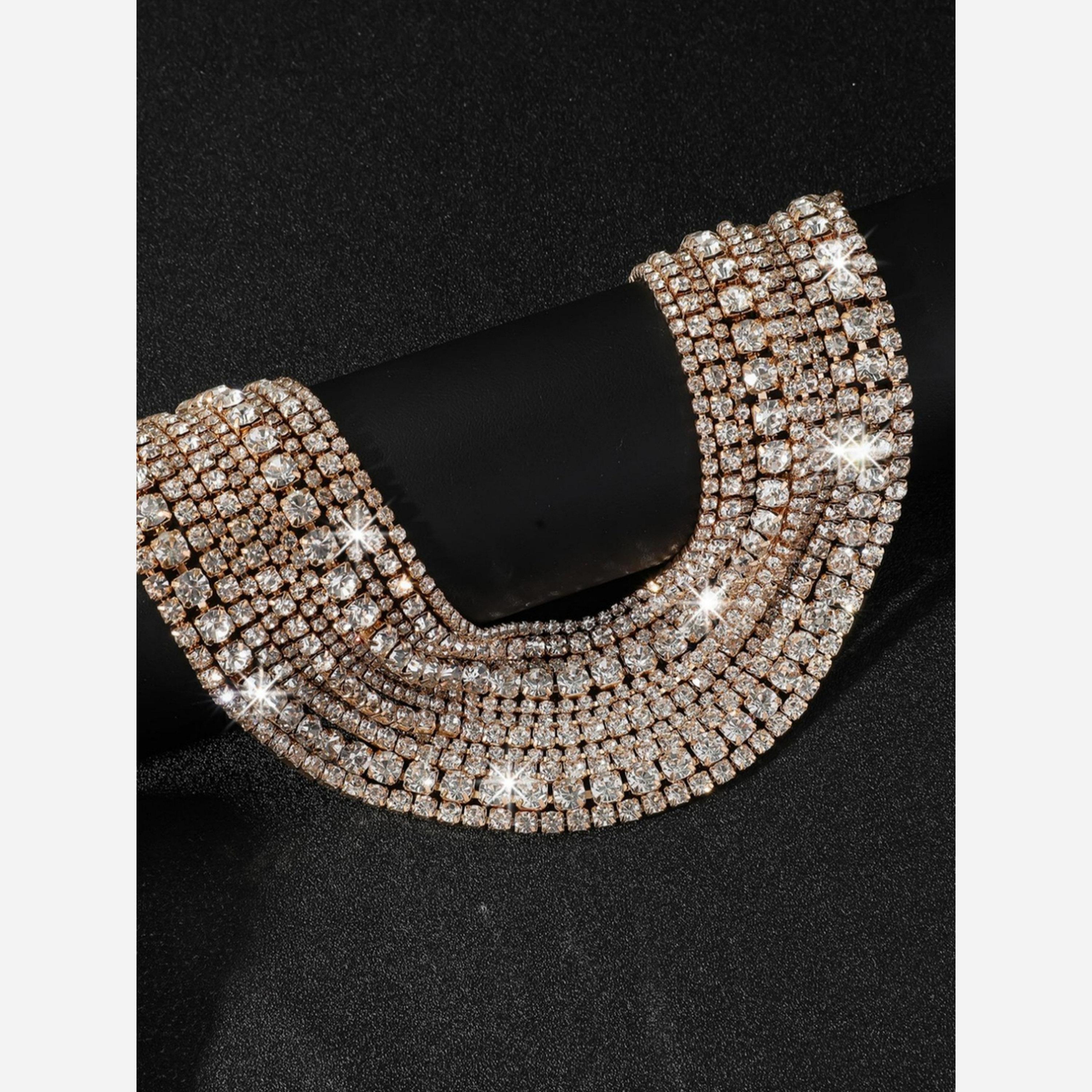 تيك تو - قلادة ذهبية مرصعة بالكريستال-women-watchesandjewellery-jewellery-necklacesandpendants-image-3