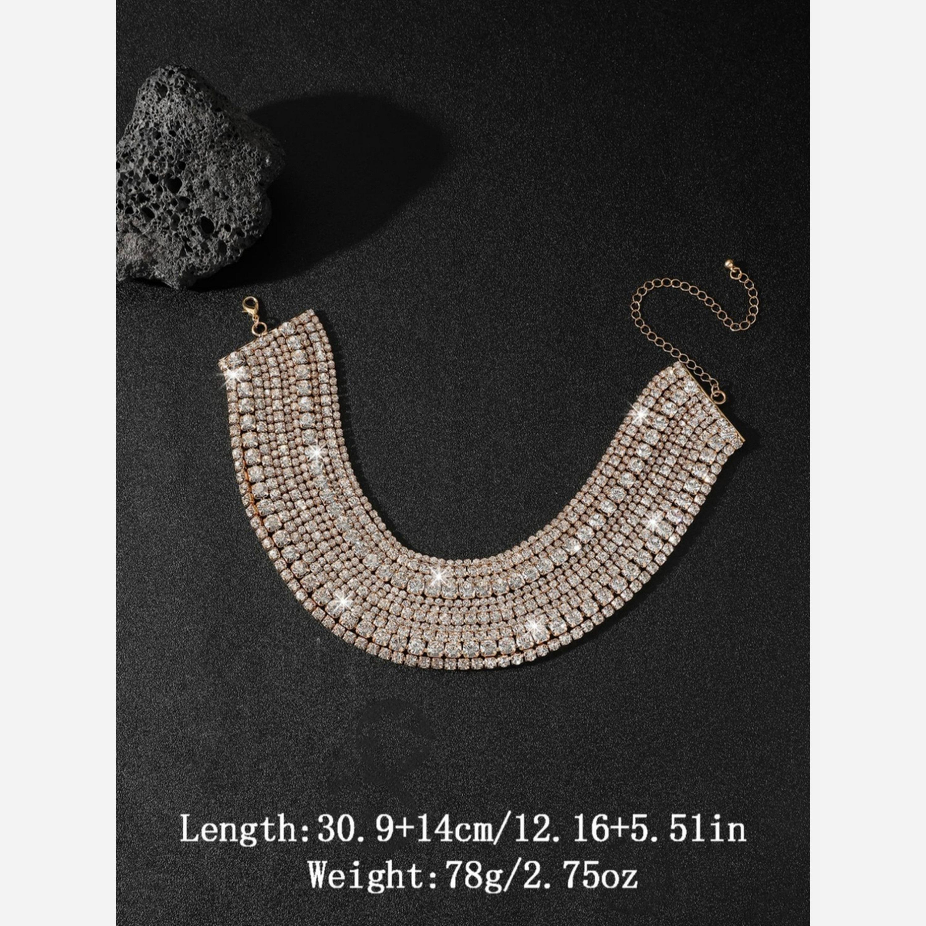Take Two Gold Crystal Choker Necklace-women-watchesandjewellery-jewellery-necklacesandpendants-image-4