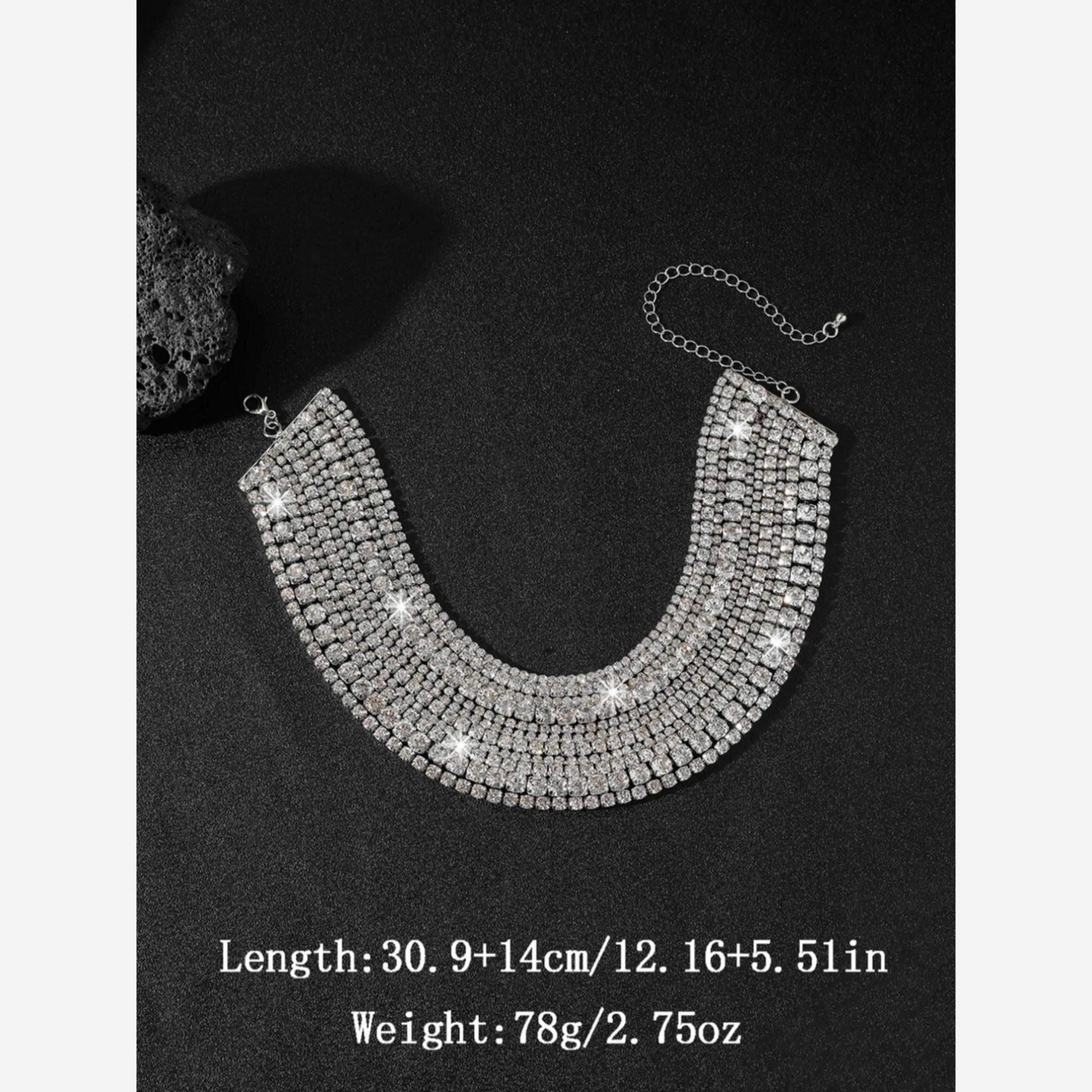 Take Two Silver Crystal Layered Choker Necklace-women-watchesandjewellery-jewellery-necklacesandpendants-image-4