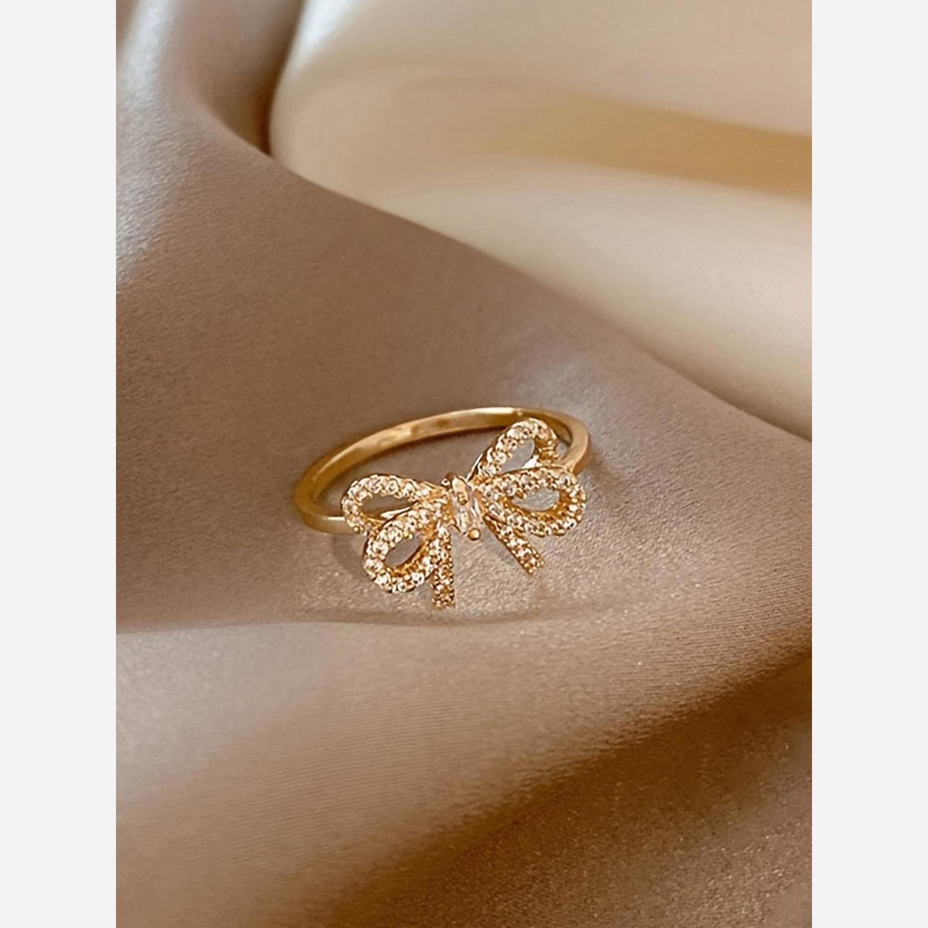 Take Two Embellished Gold Bow Ring-women-watchesandjewellery-jewellery-rings-image-3