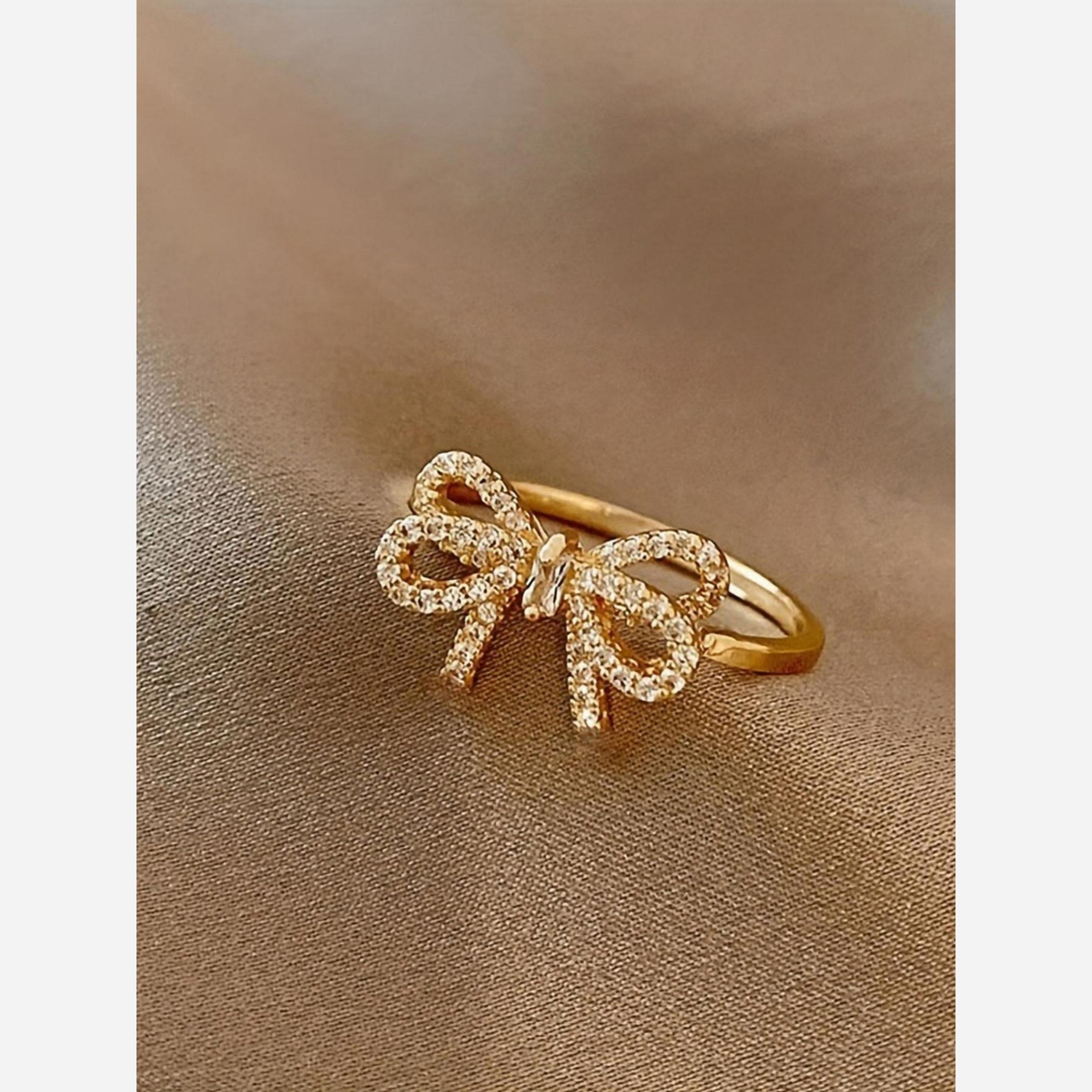 Take Two Embellished Gold Bow Ring-women-watchesandjewellery-jewellery-rings-image-5
