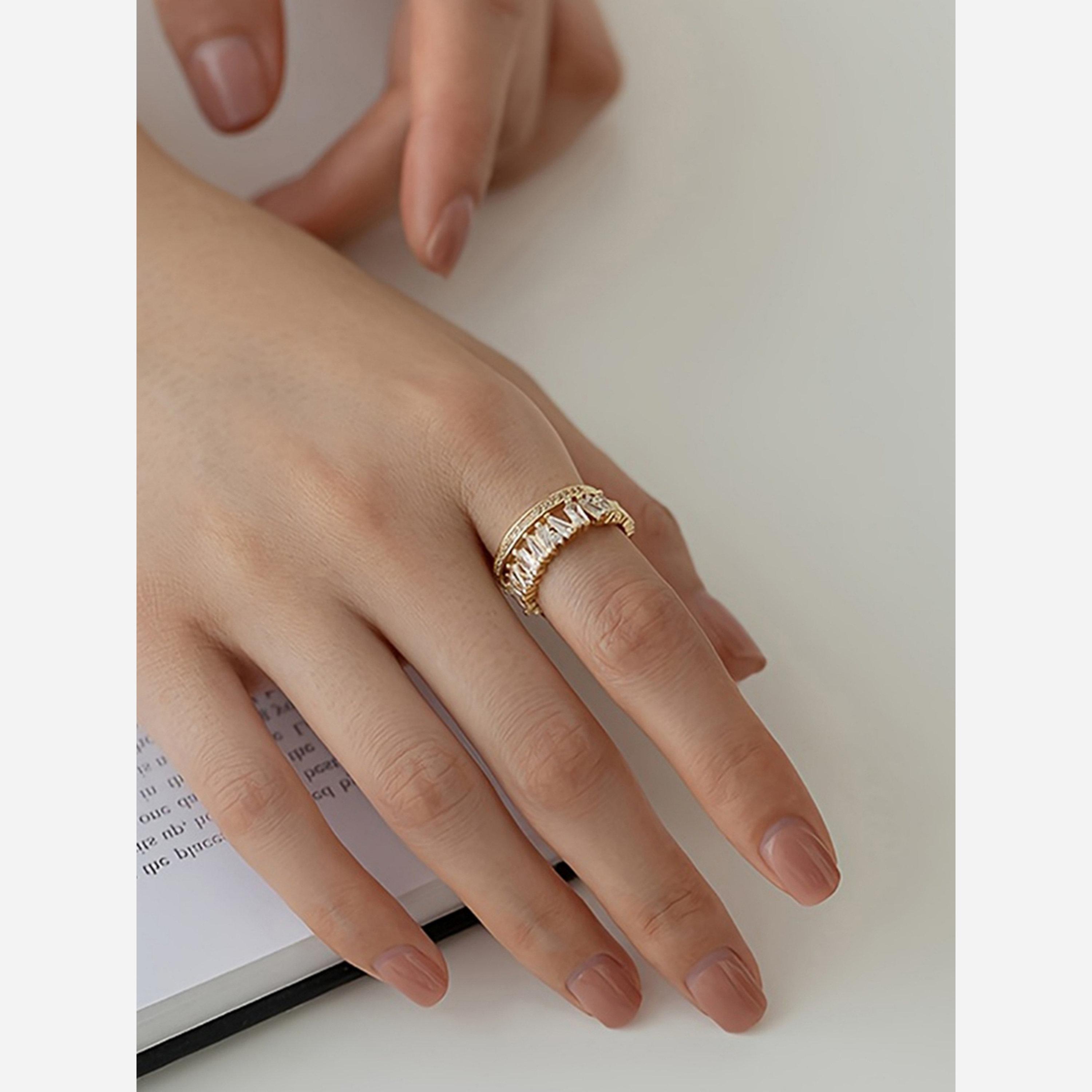 Take Two Gold Open Ring with Baguette Crystals-women-watchesandjewellery-jewellery-rings-image-5