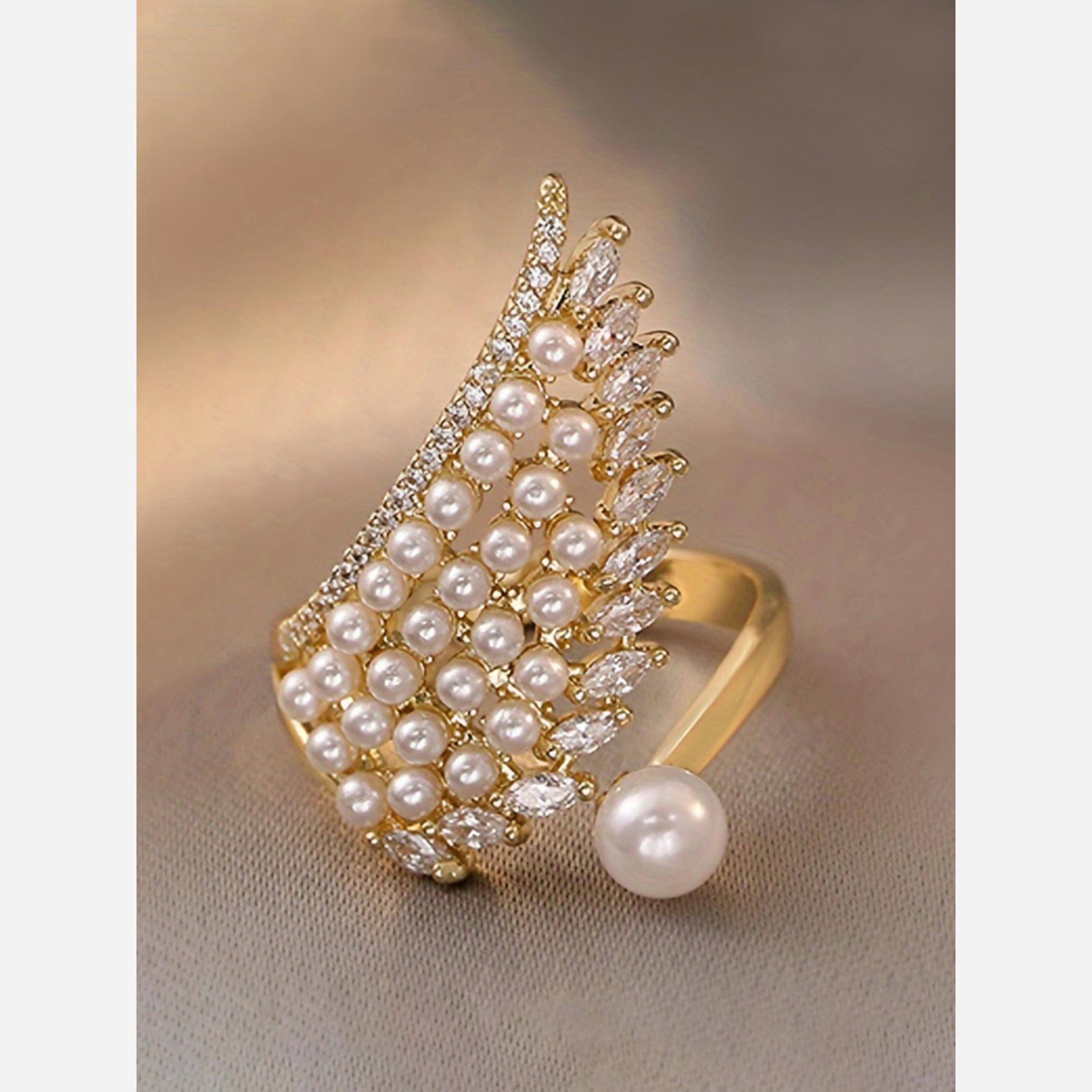 Take Two Golden Pearl Wing Ring-women-watchesandjewellery-jewellery-rings-image-3