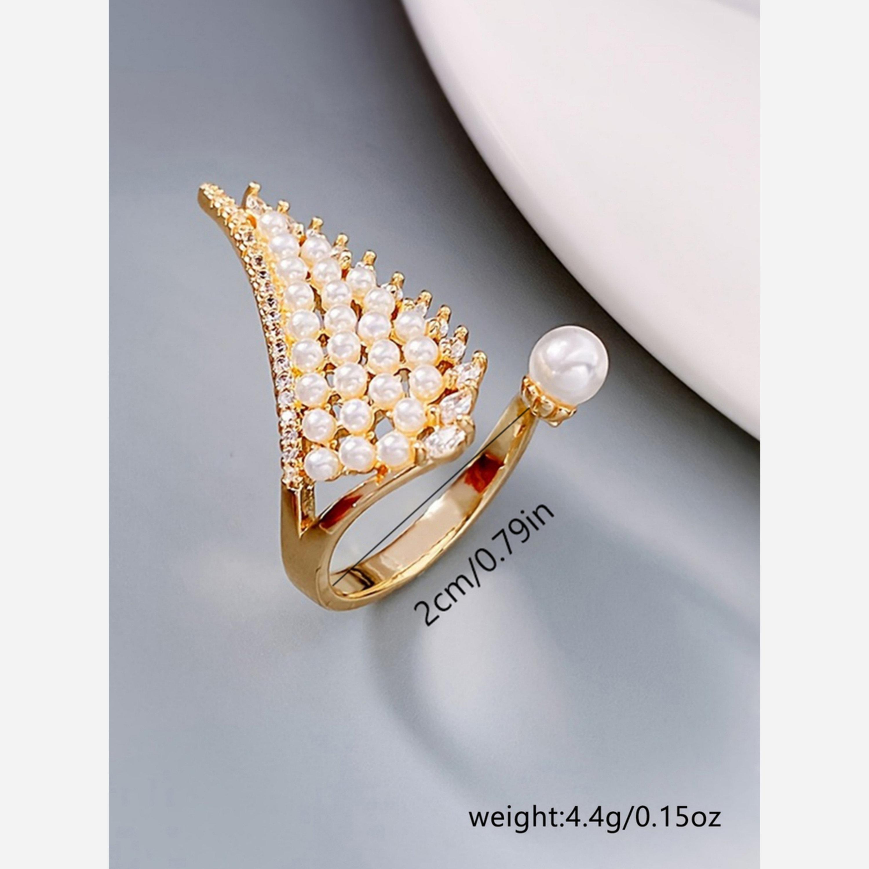 Take Two Golden Pearl Wing Ring-women-watchesandjewellery-jewellery-rings-image-4