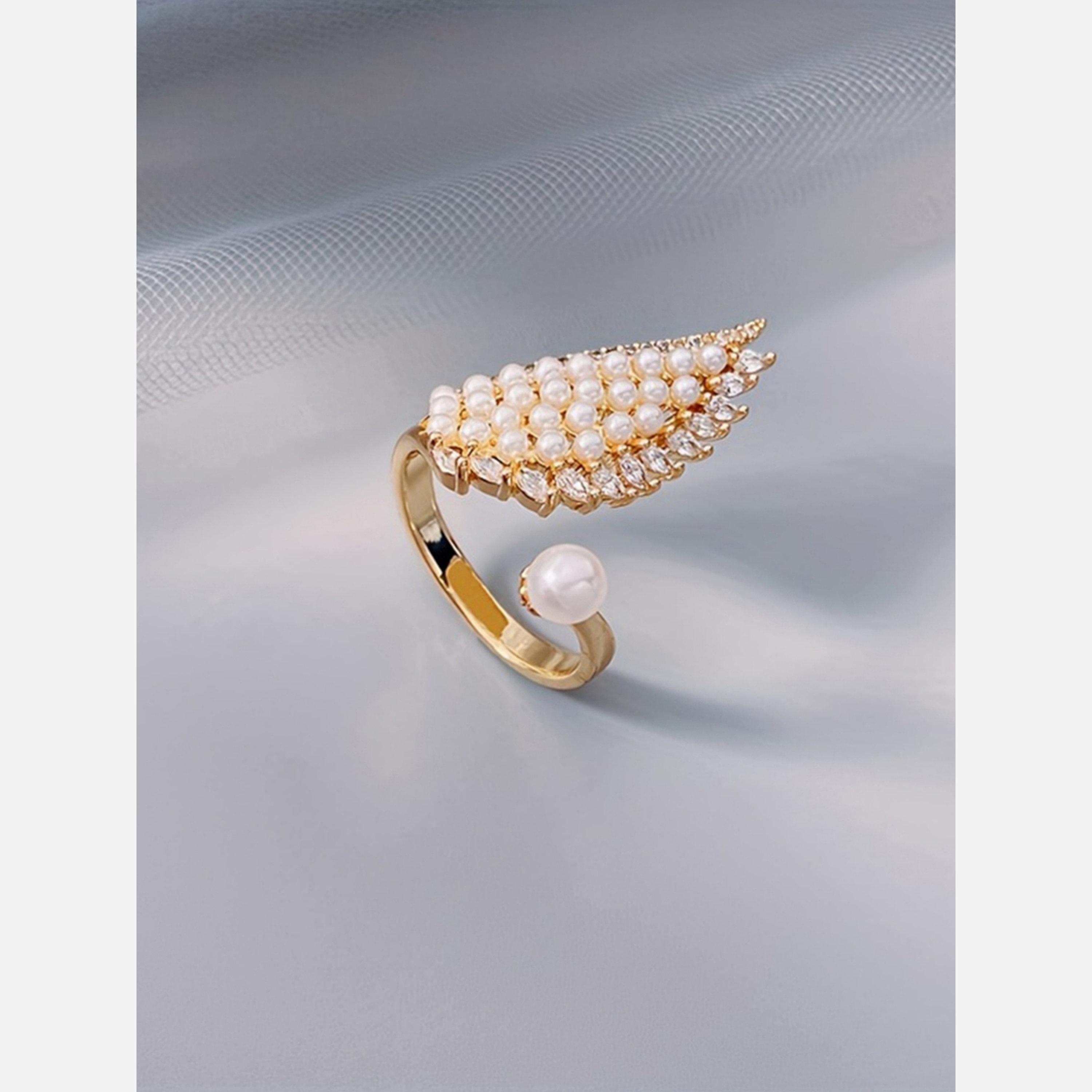 Take Two Golden Pearl Wing Ring-women-watchesandjewellery-jewellery-rings-image-5