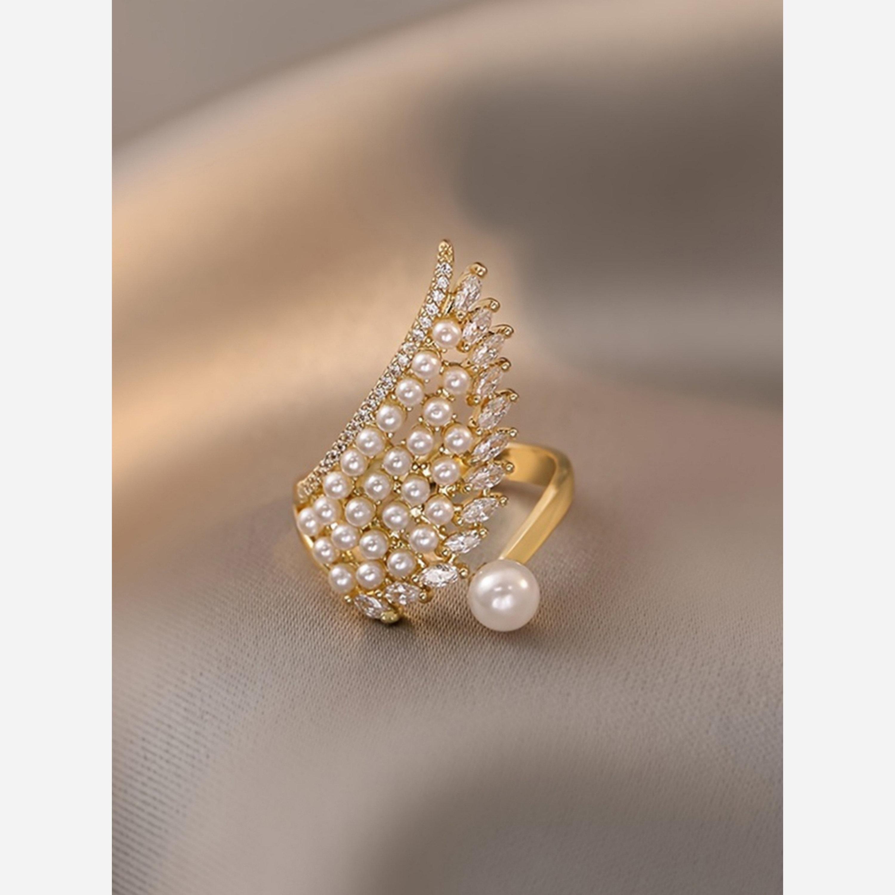 Take Two Golden Pearl Wing Ring-women-watchesandjewellery-jewellery-rings-image-6