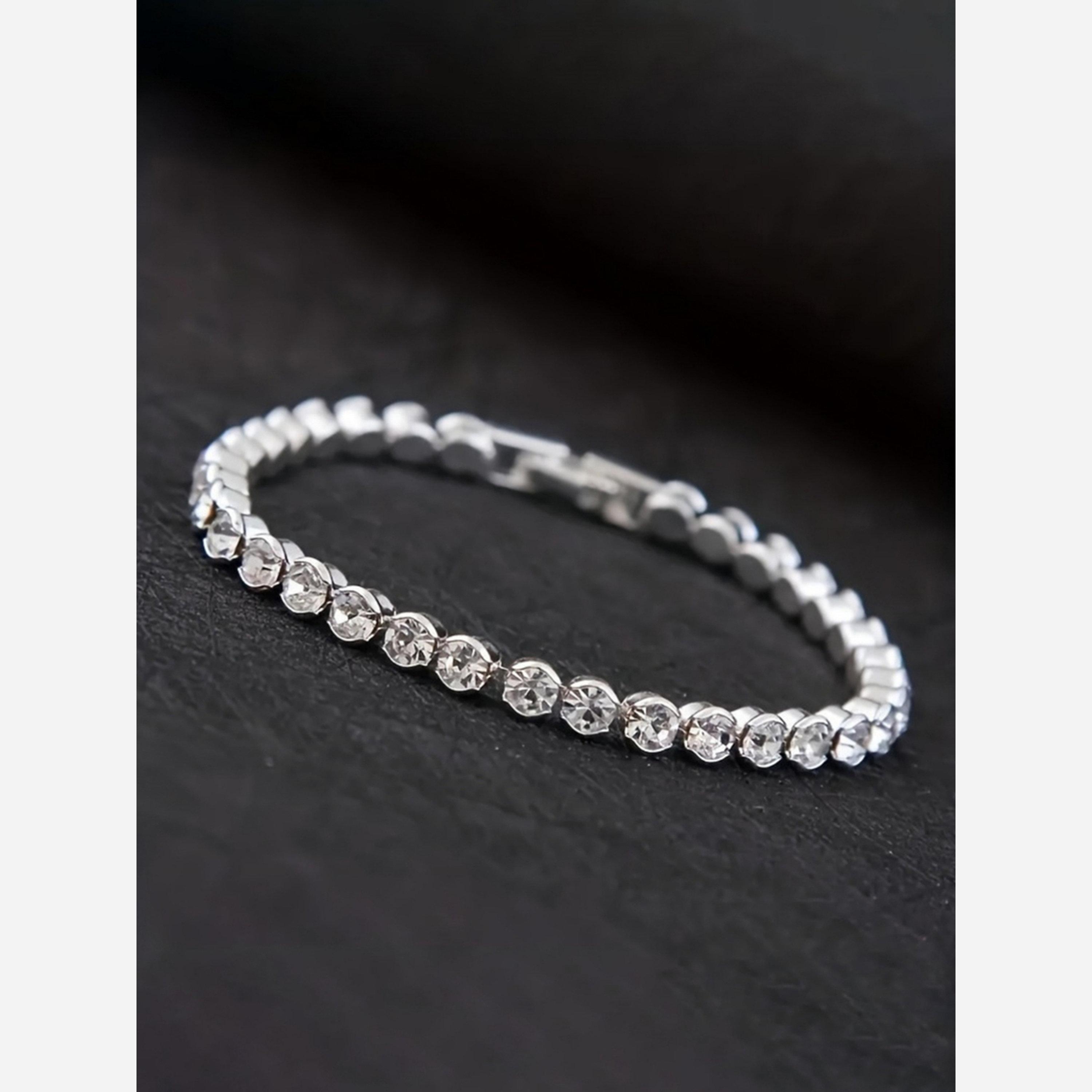 Take Two Embellished Sparkling Silver Crystal Bracelet-women-watchesandjewellery-jewellery-banglesandbracelets-image-2