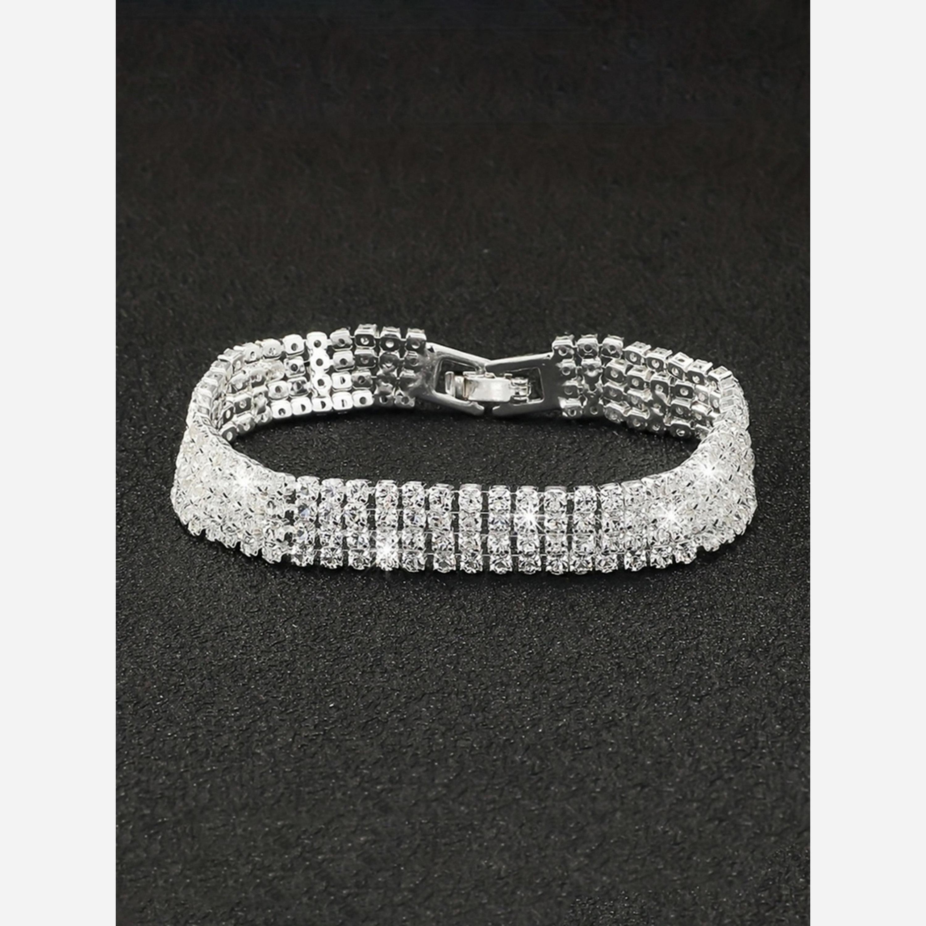 Take Two Pack of 4 - Sparkling Silver Bracelet-women-watchesandjewellery-jewellery-banglesandbracelets-image-3